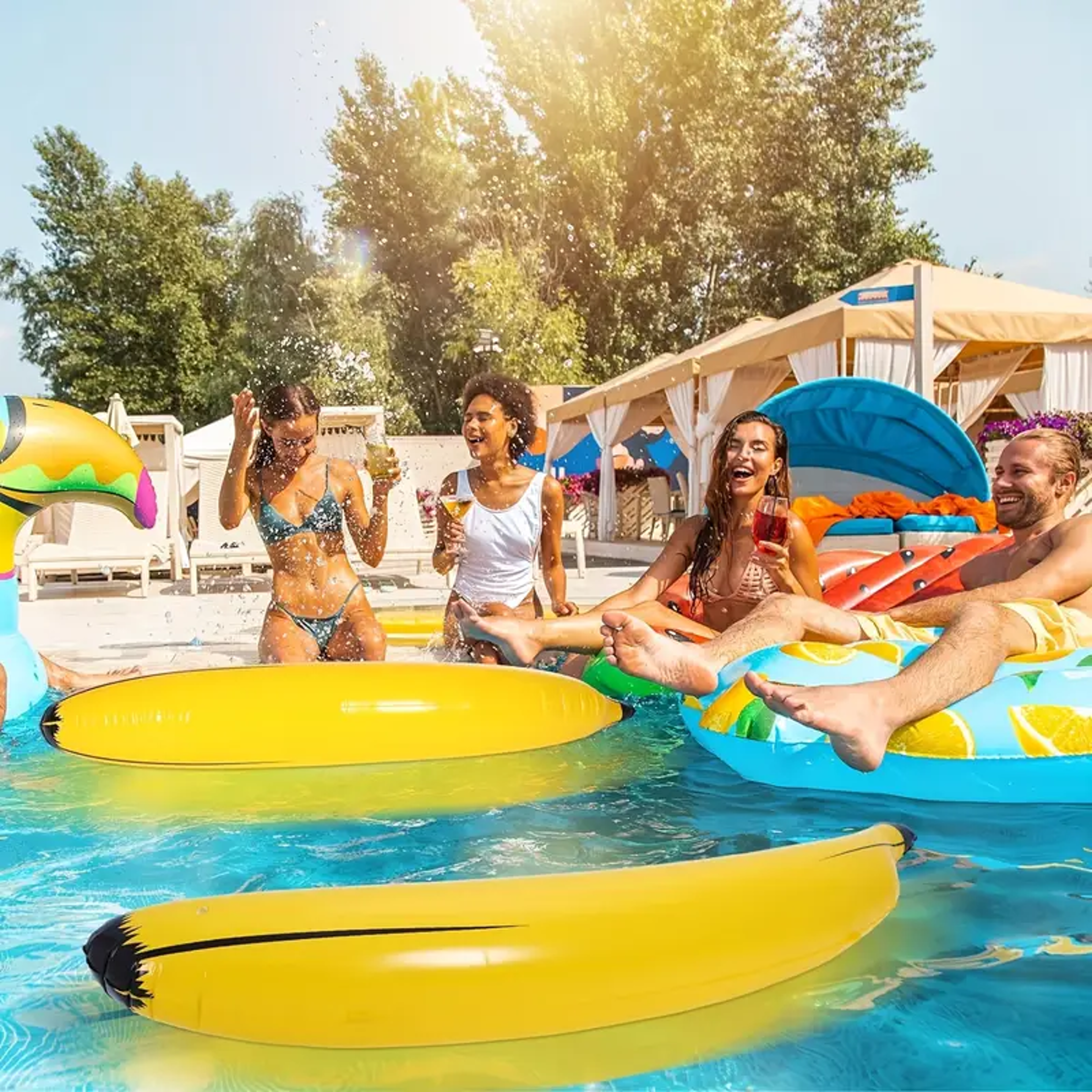 inflatable banana pool floats bachelorette party inflatables pool party props