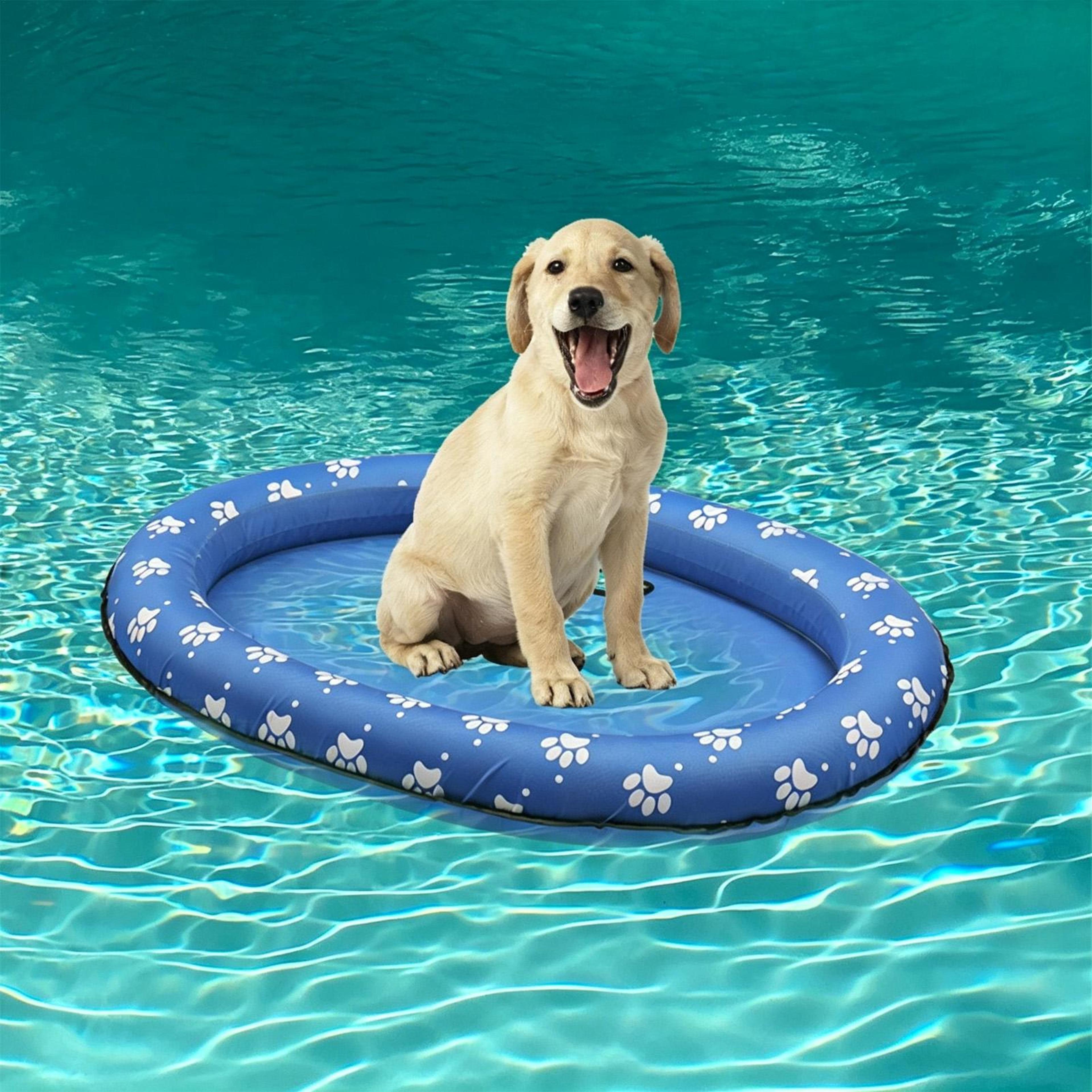 foldable dog pool float inflatable pet swimming raft