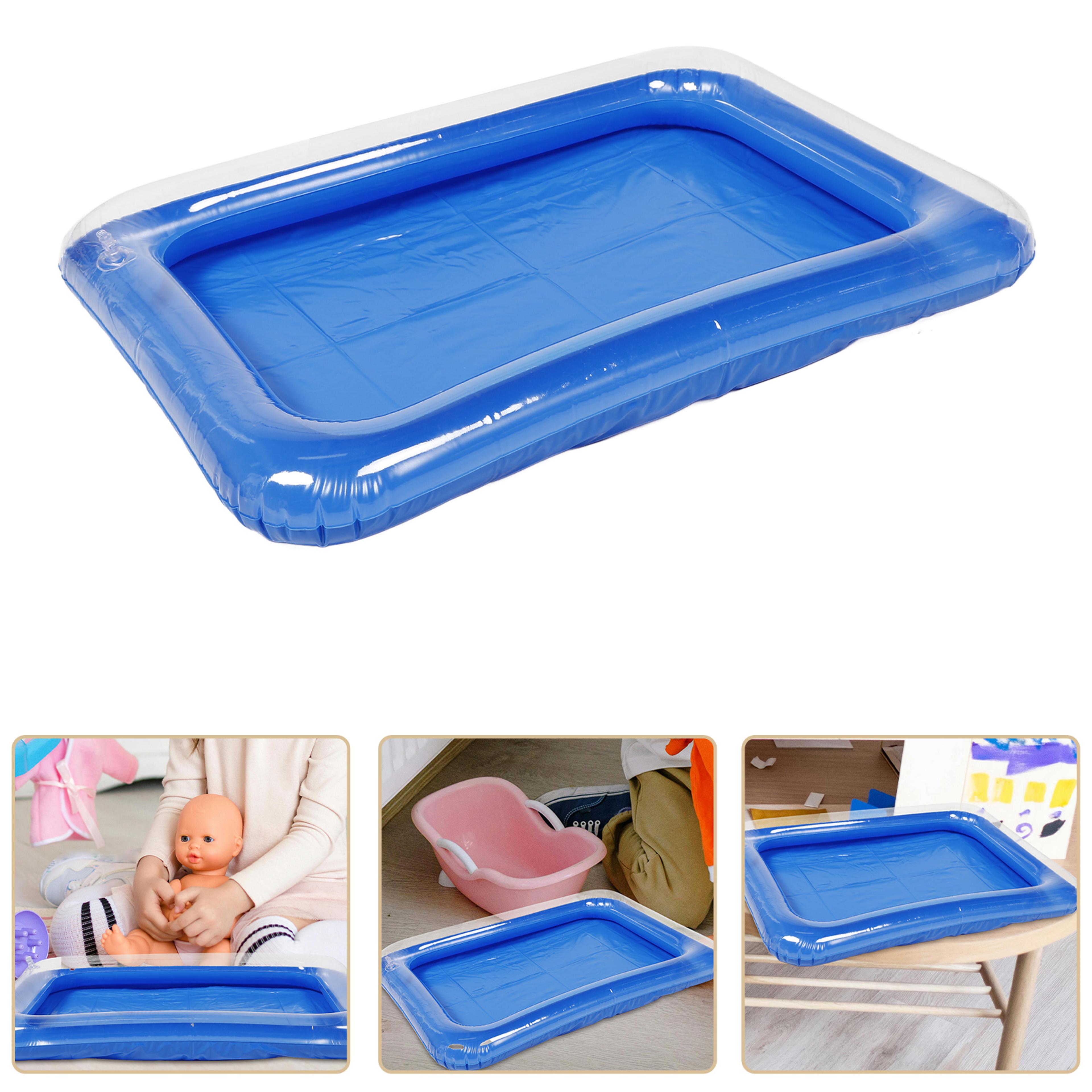 inflatable doll pool kids sand and water play tray pvc playset