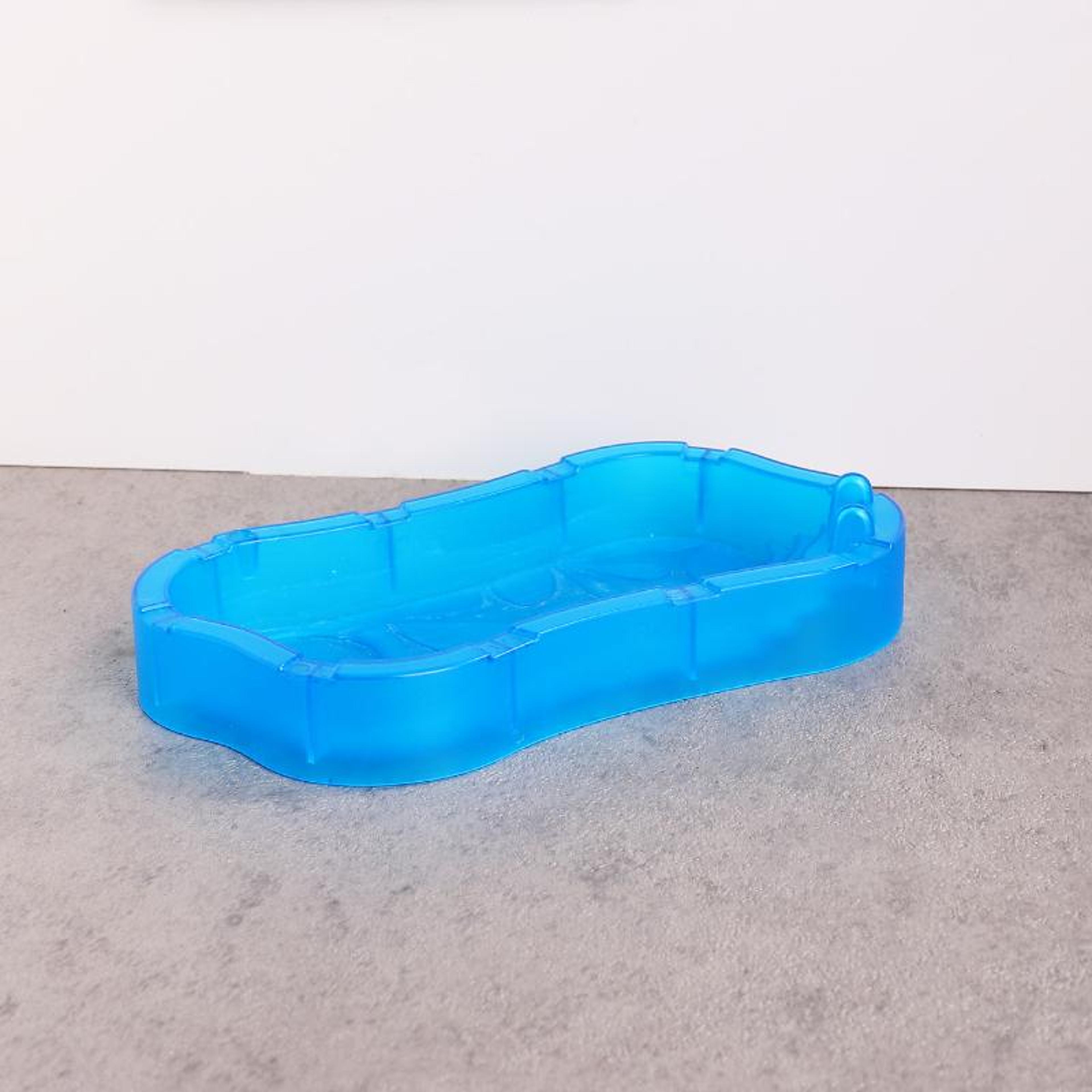 mini blue dollhouse miniature swimming pool model dollhouse