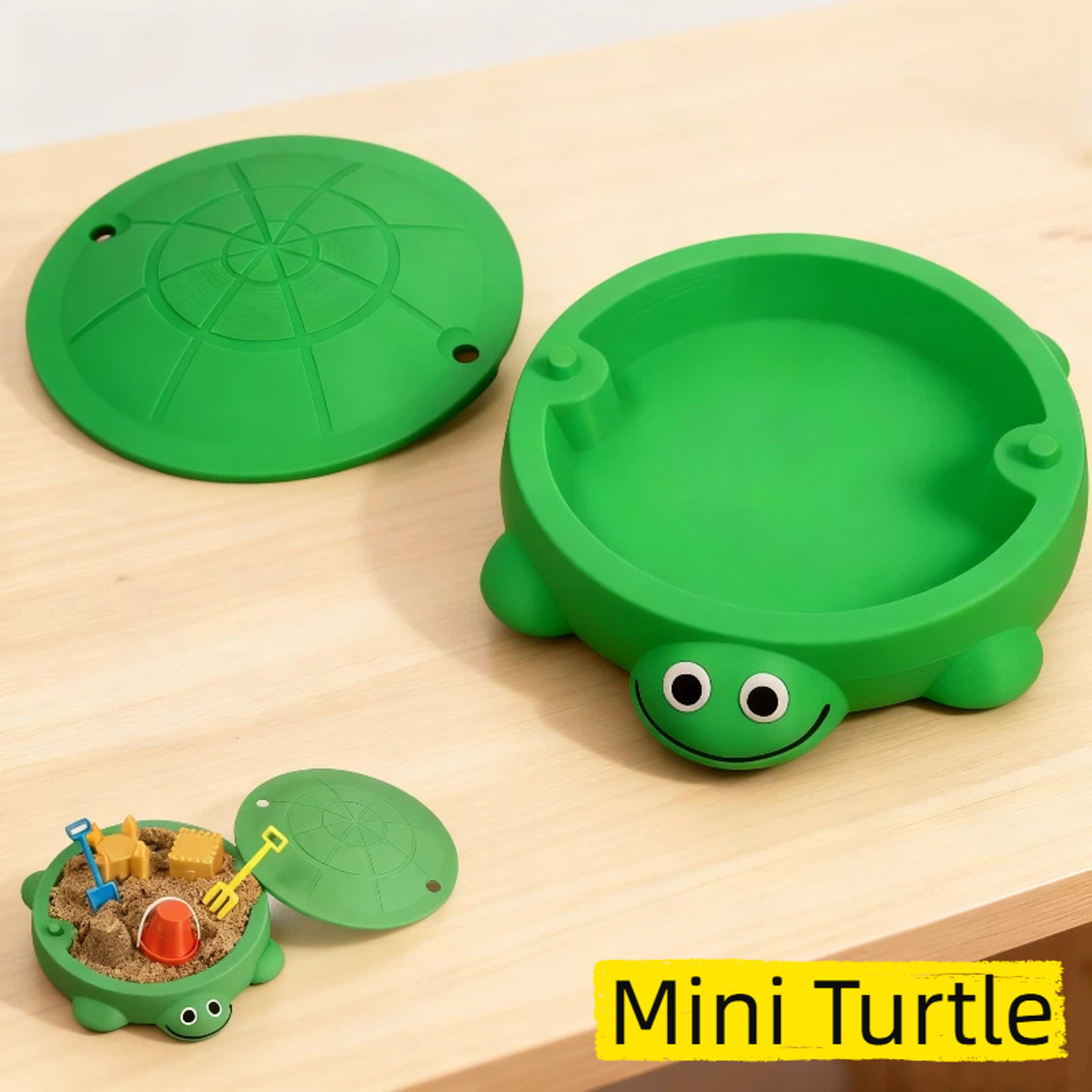 mini turtle sandbox desk decor ornament openable lid cute turtle figurine office gift