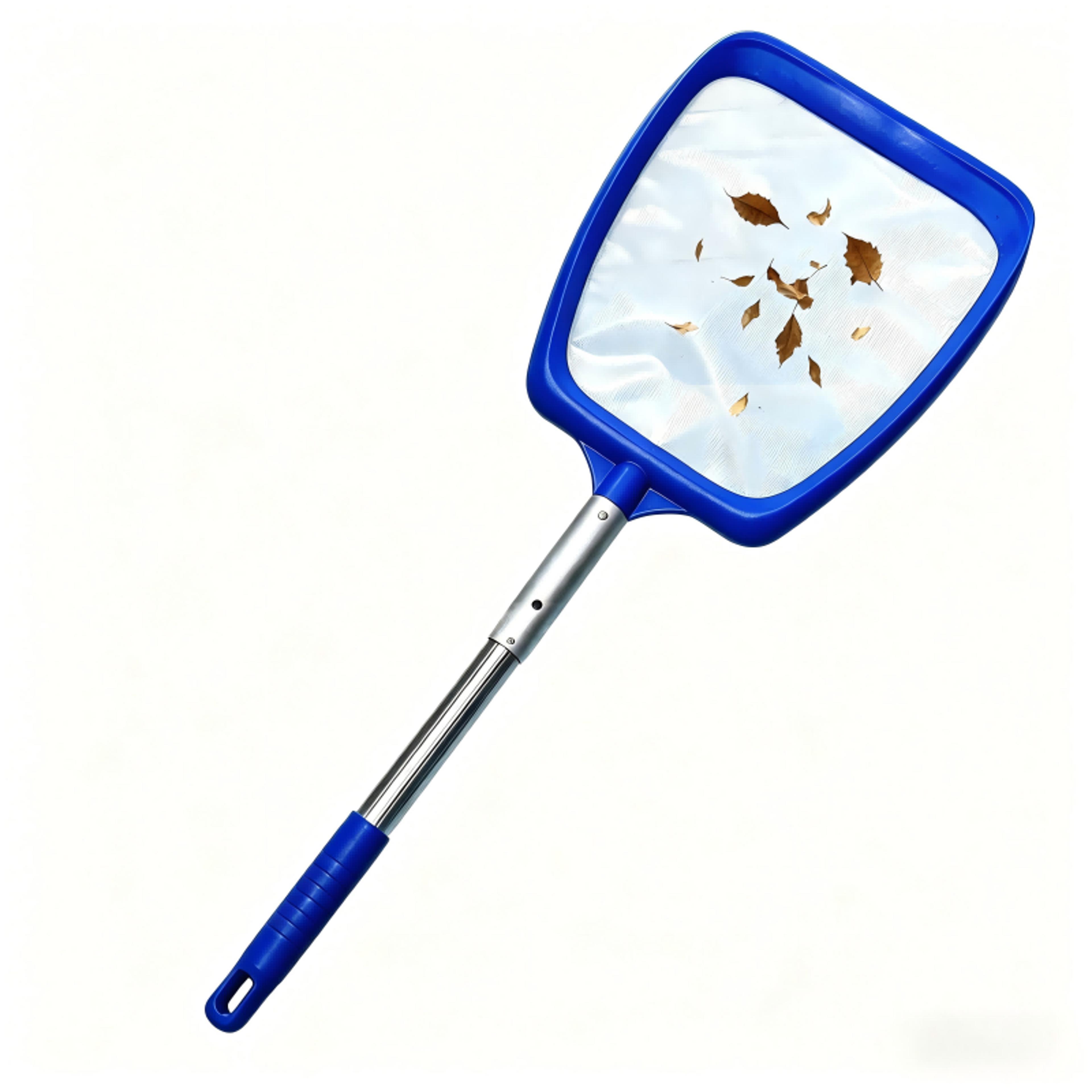 fine mesh pool skimmer net with aluminum pole for easy leaf removal