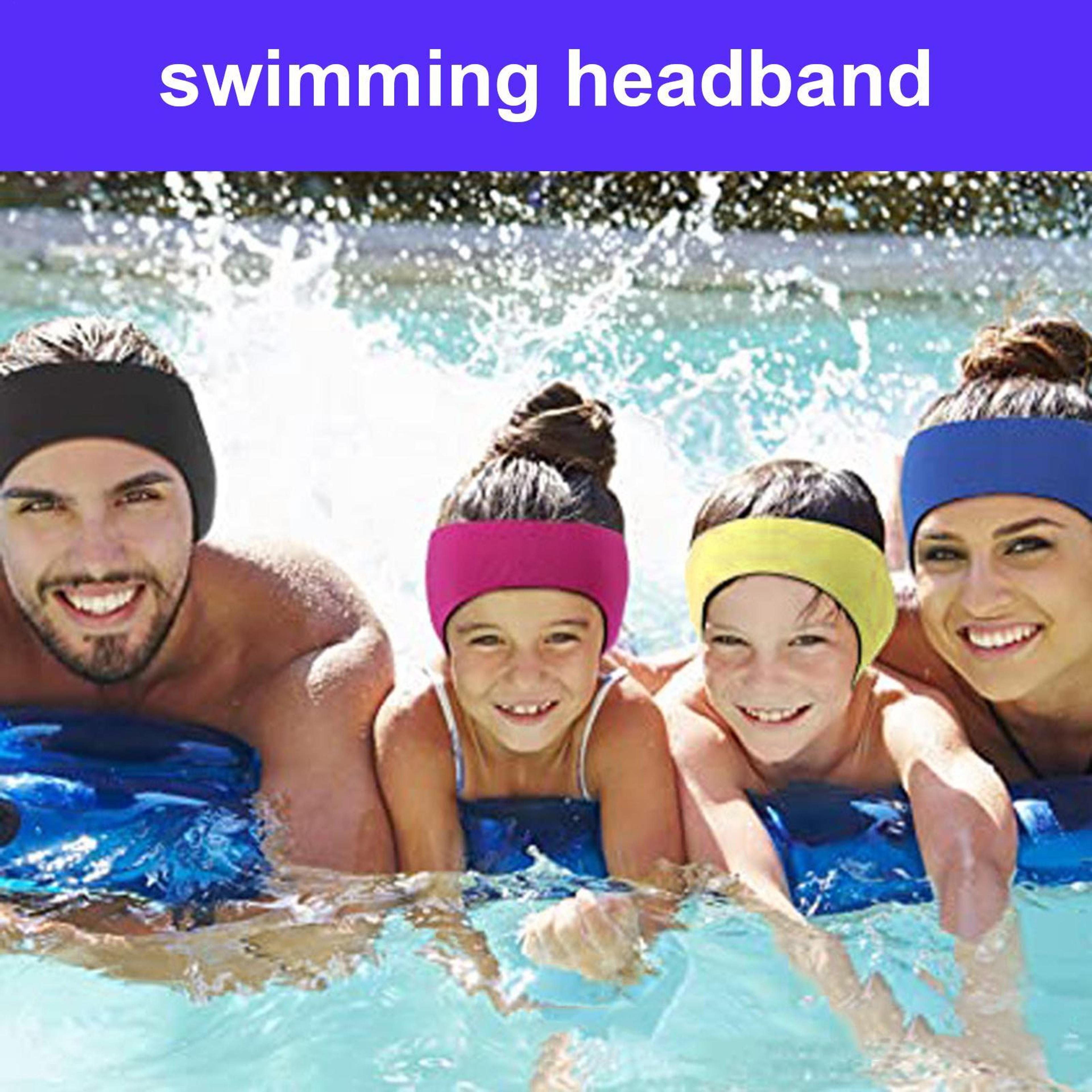 adjustable waterproof swim headband for kids and adults ear protection