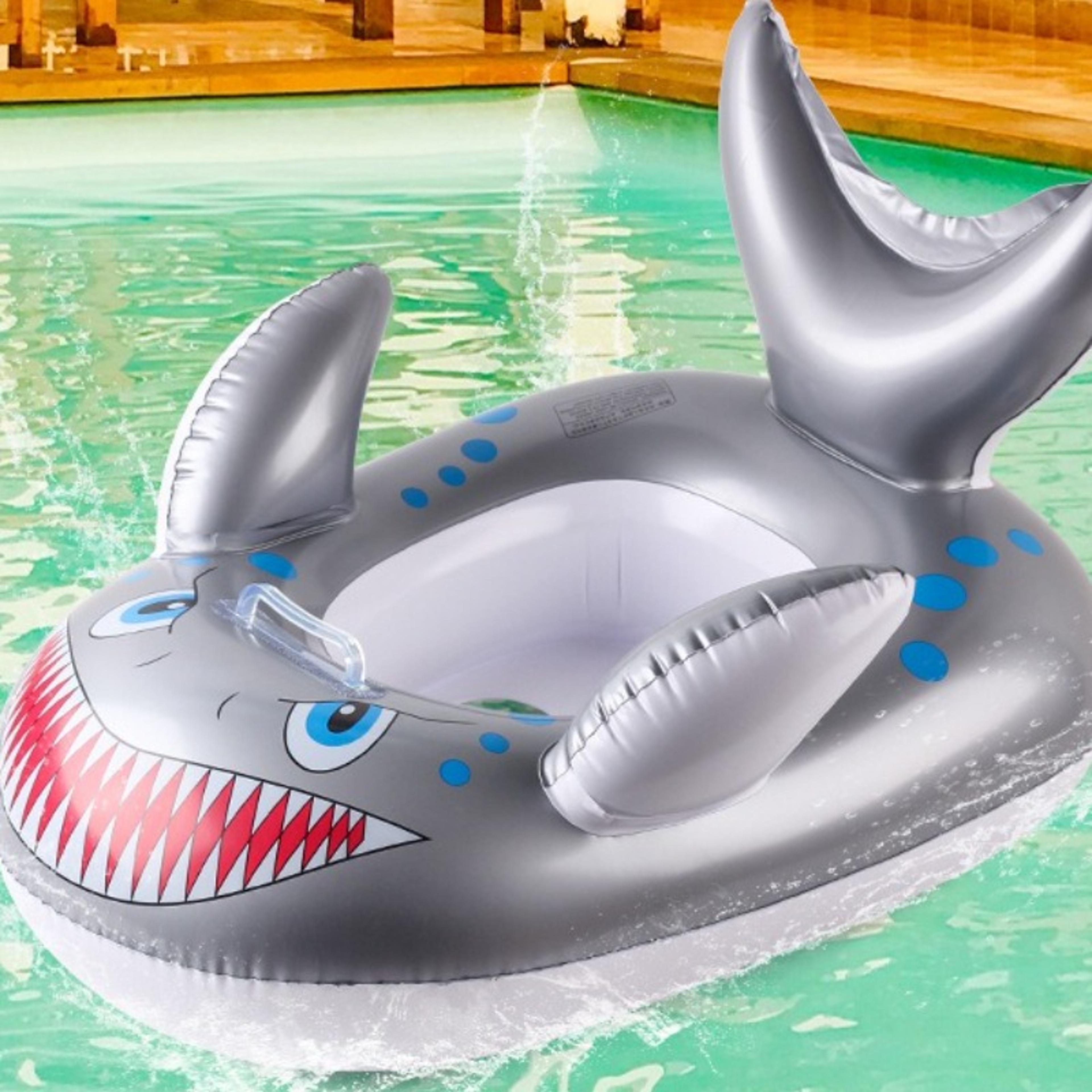 shark baby swim seat toddler pool float with handles