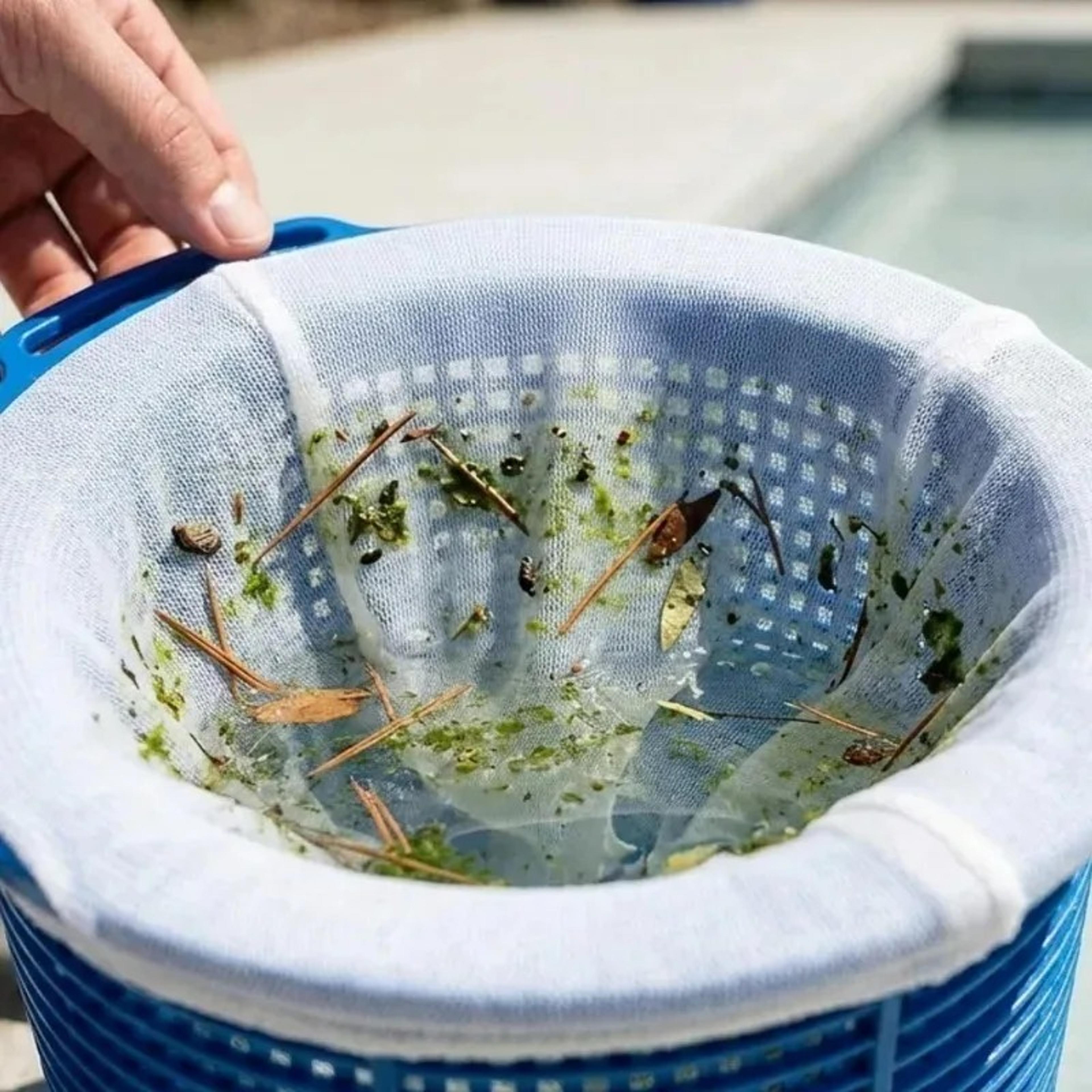 reusable pool skimmer socks for basket filters and cleaner pool water