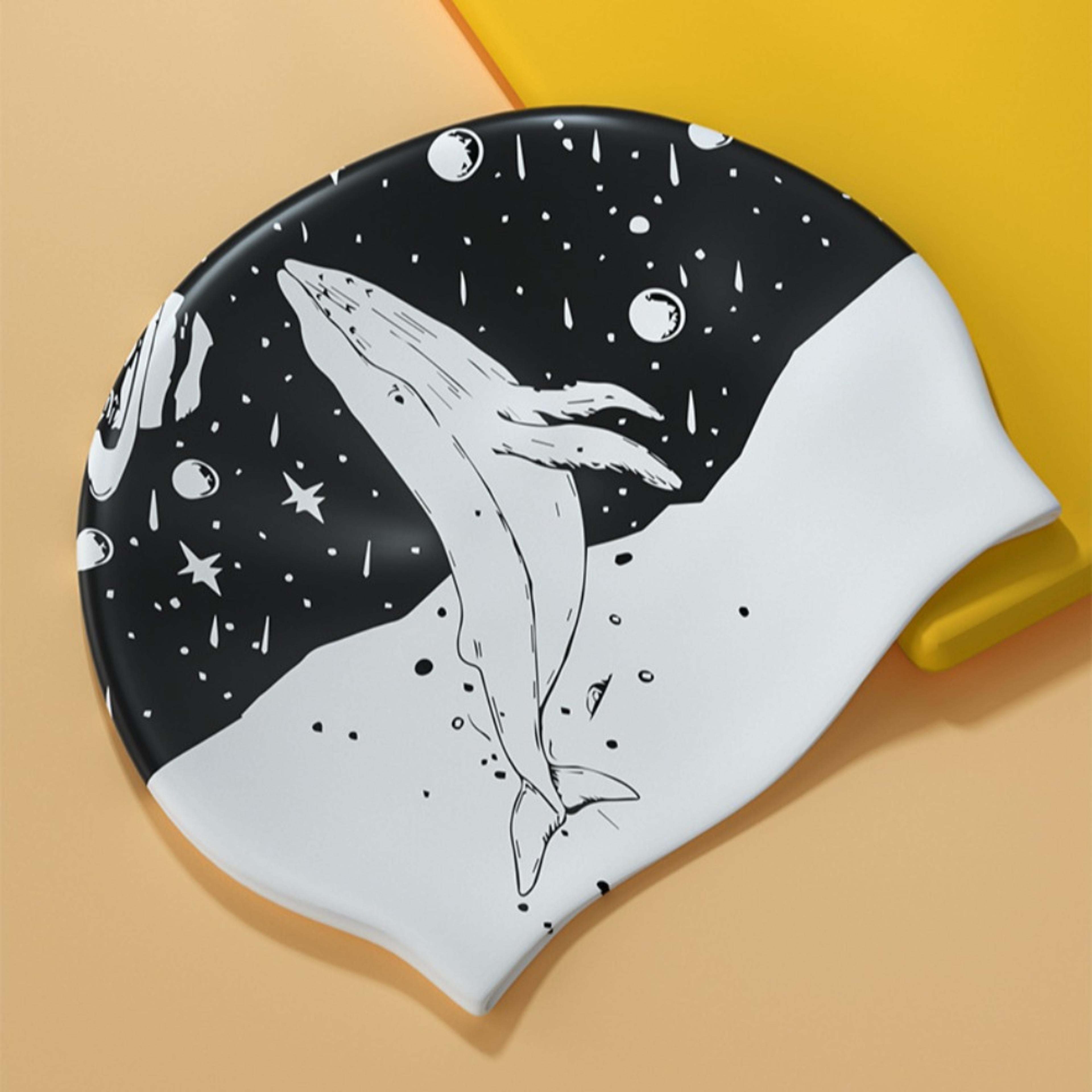 silicone swim cap for long hair with ear protection waterproof anti slip bathing cap