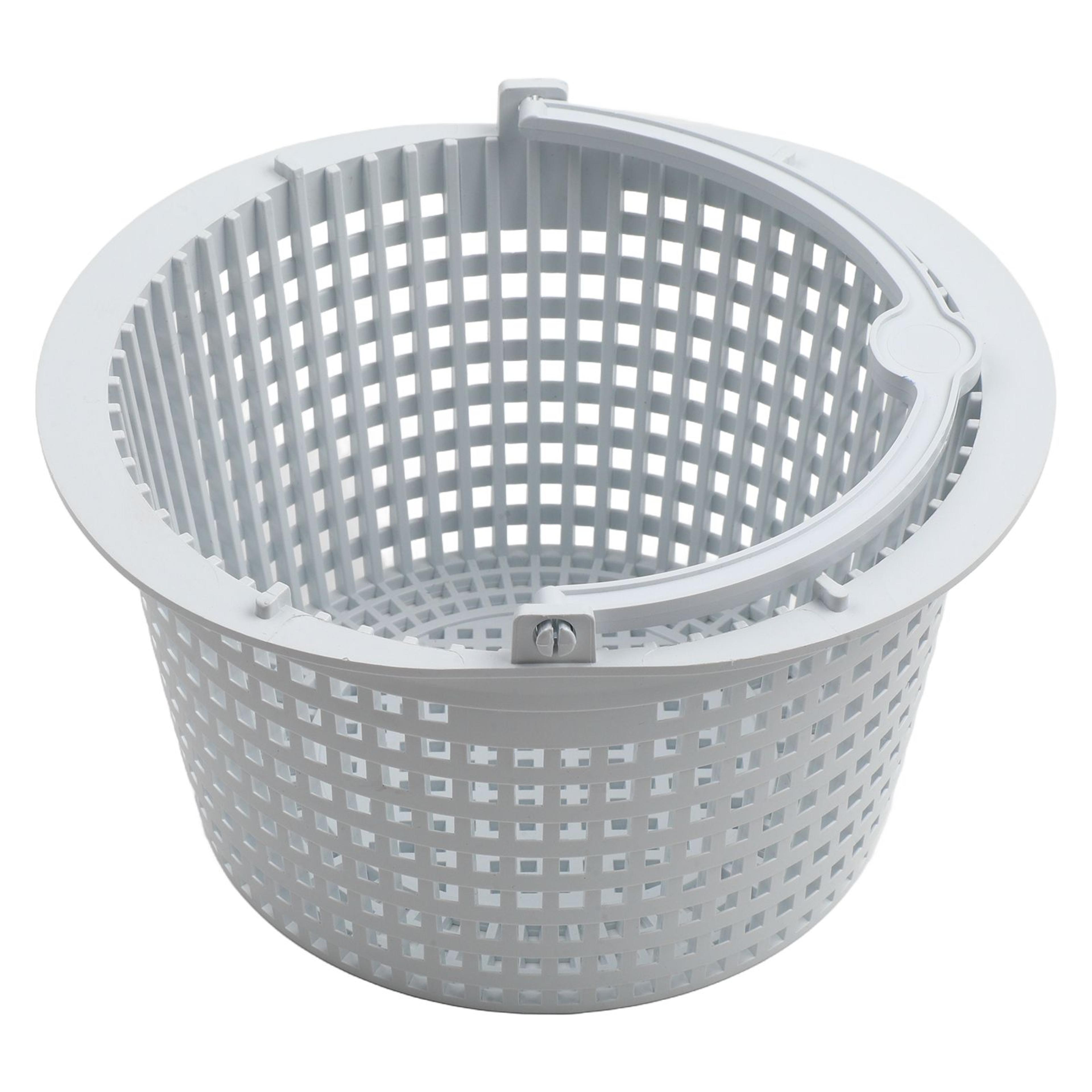 skimmer basket with handle for pool debris cleaning