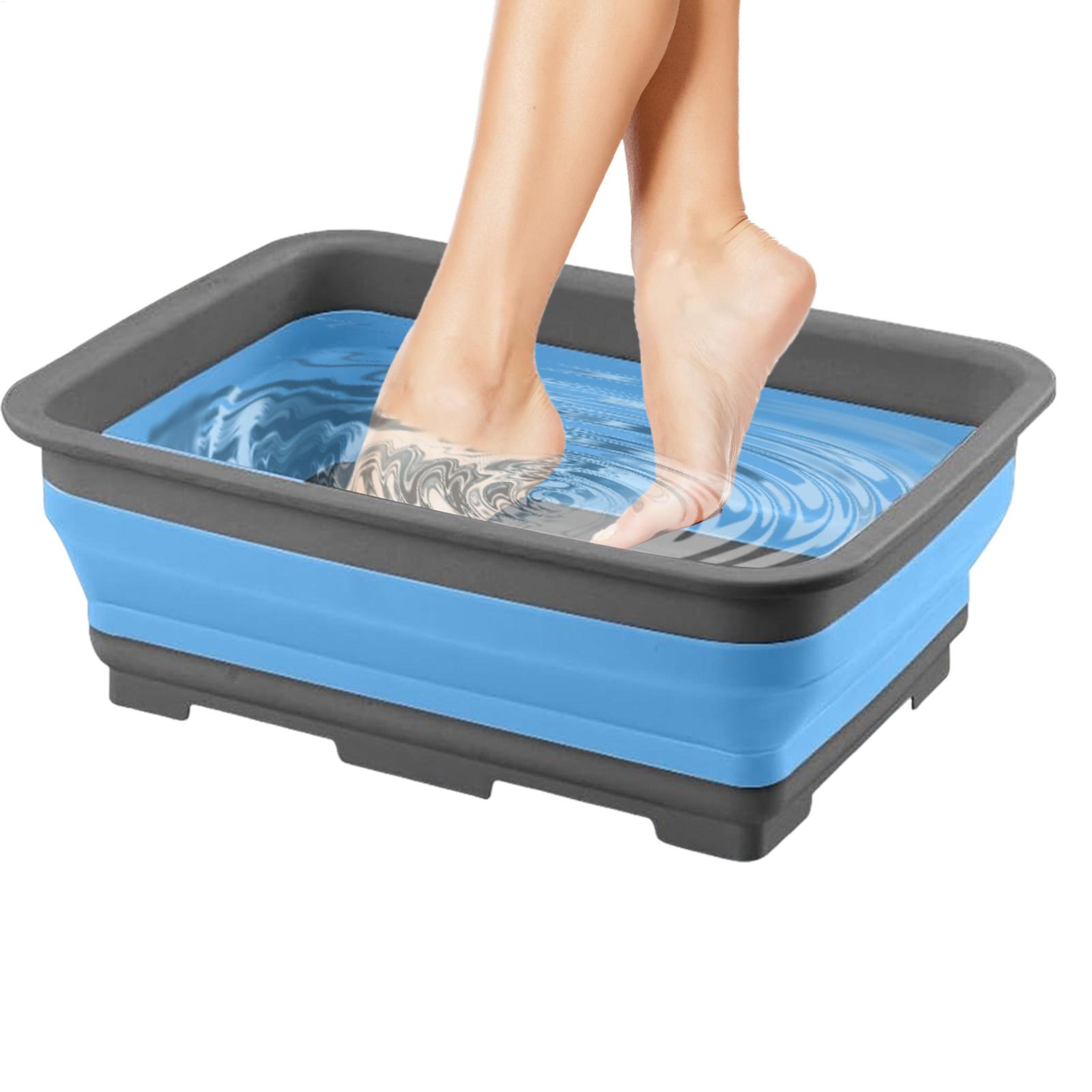 collapsible foot bath basin foldable foot soak tub for home spa and pedicure