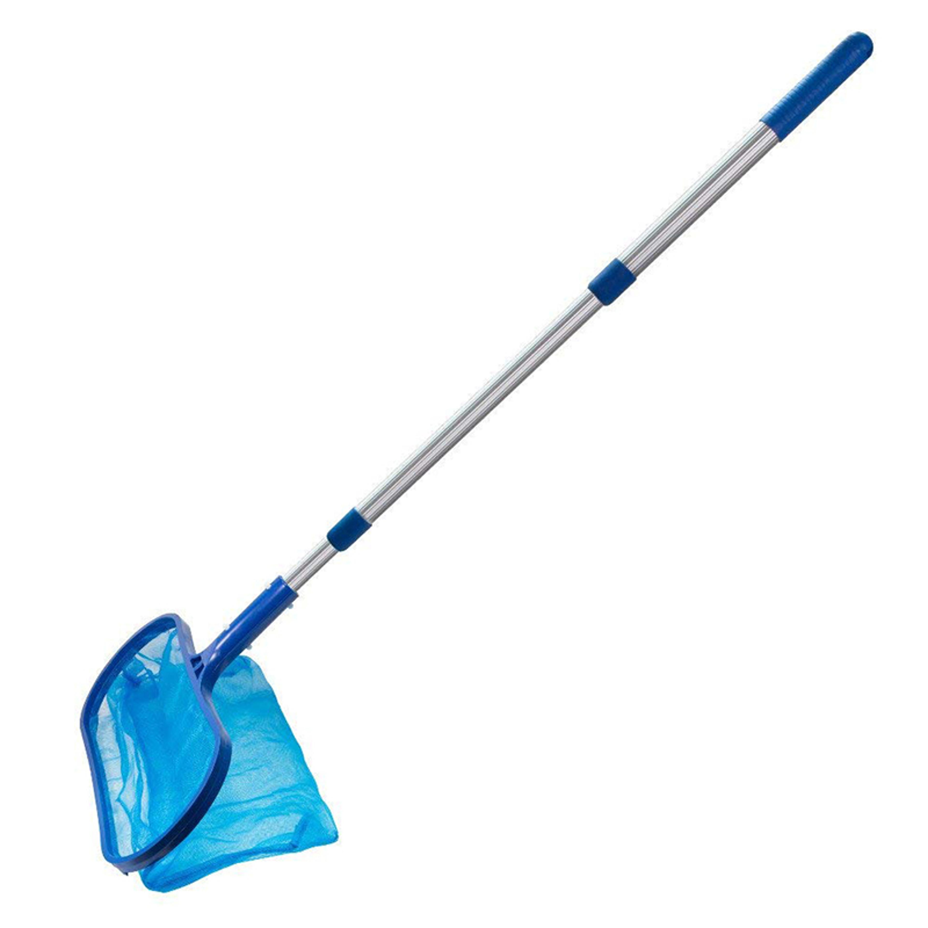 deep pool skimmer net with telescopic pole for leaves, spas and hot tubs