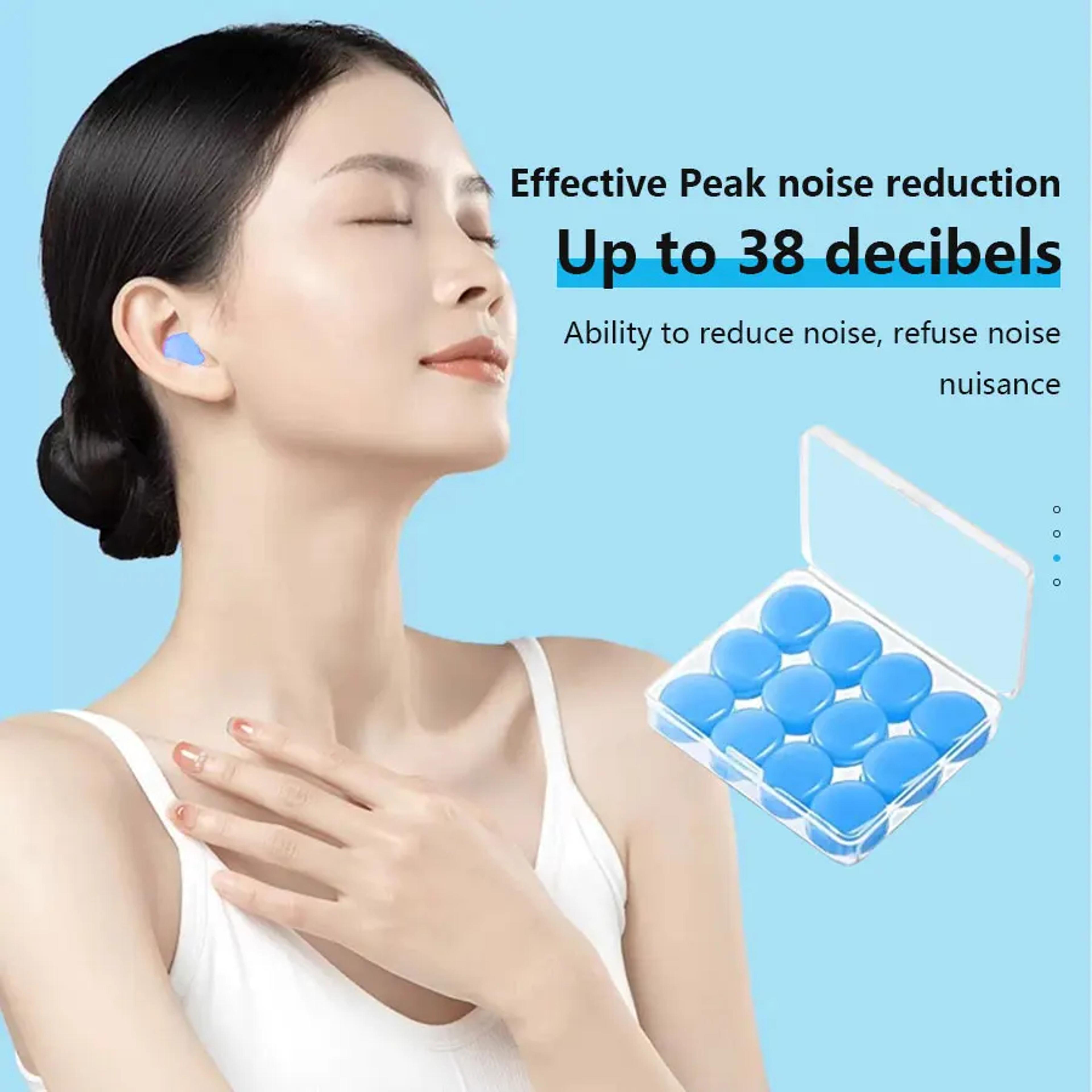 reusable silicone swimming earplugs waterproof noise reducing ear protection