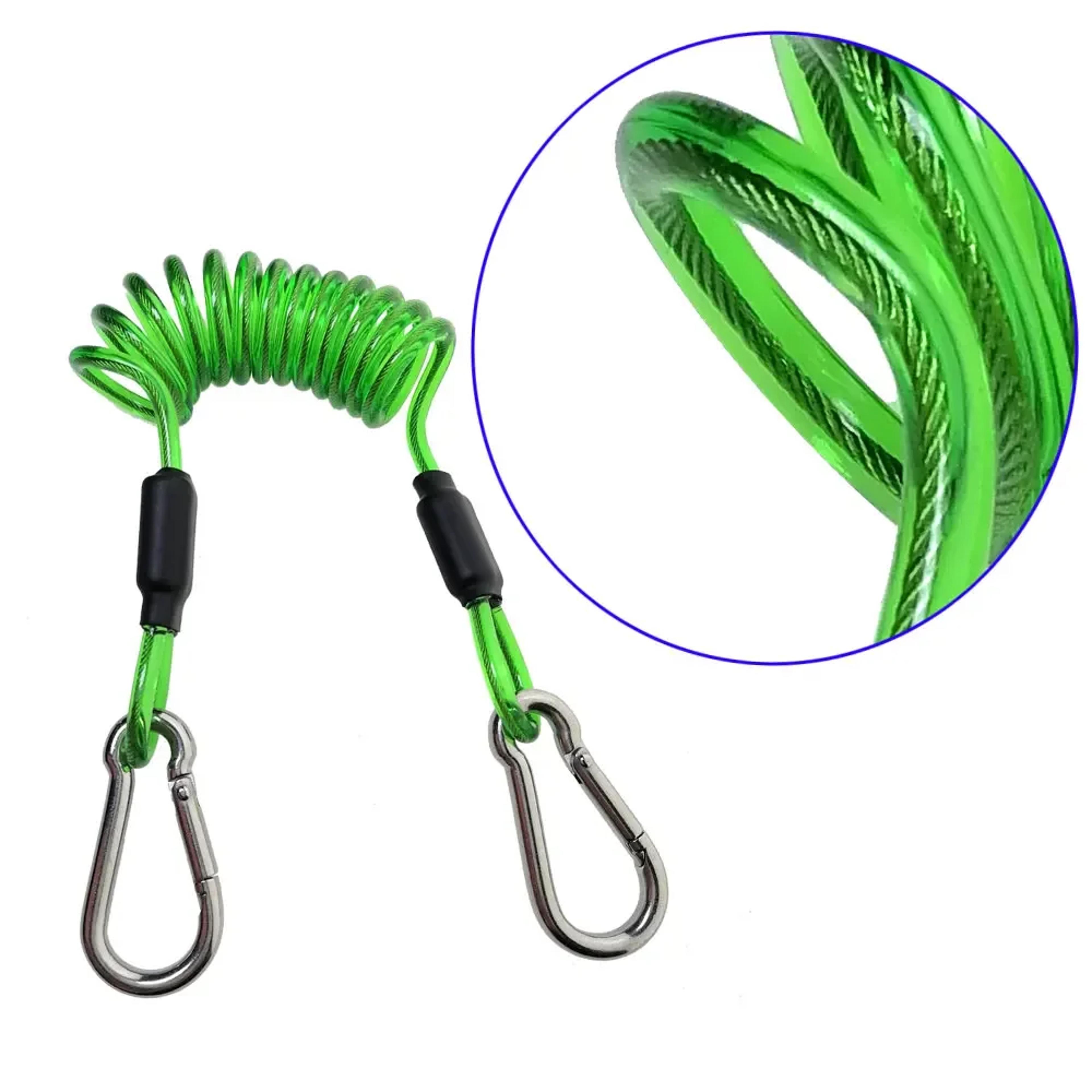 heavy duty stainless steel tool lanyard with marine grade carabiner
