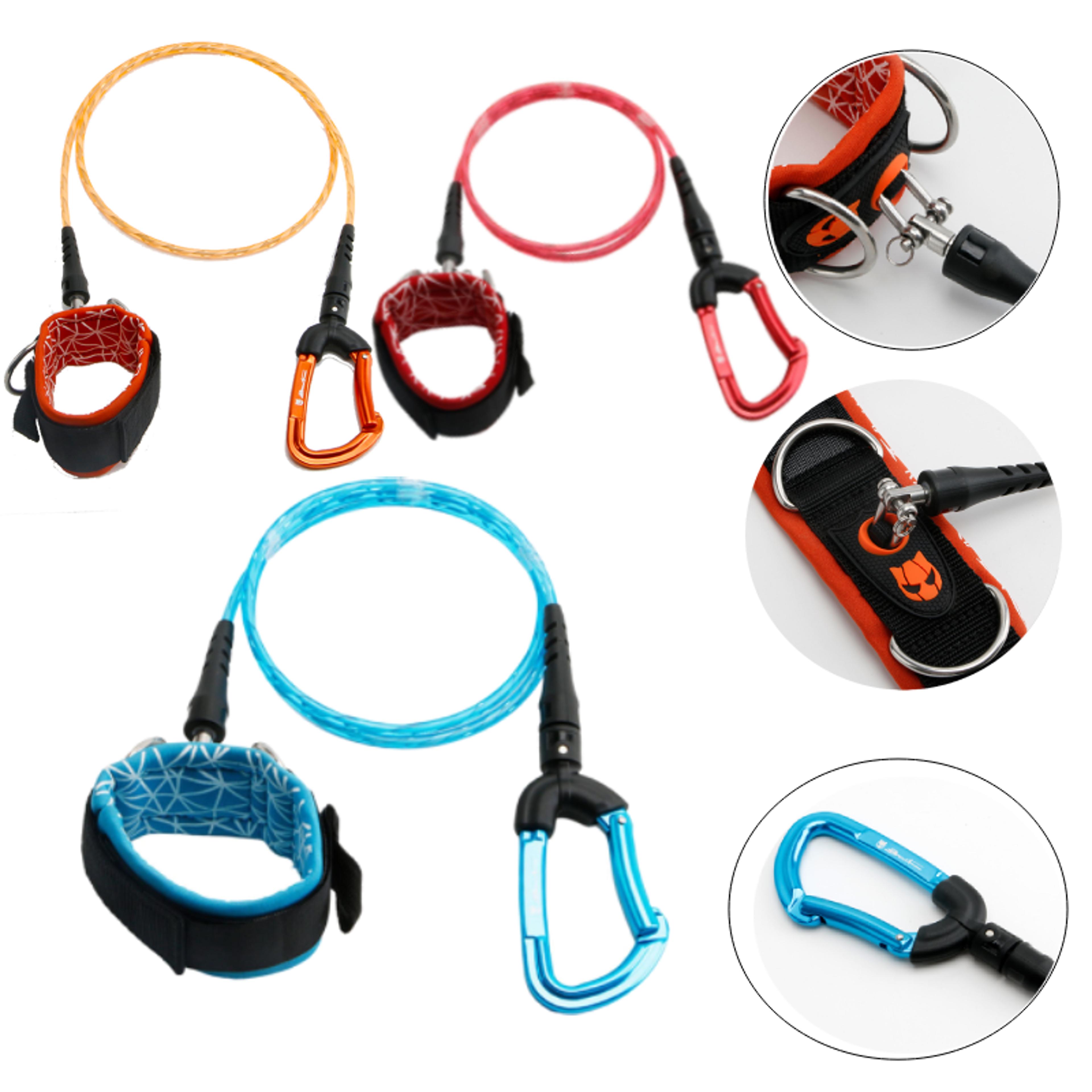 freediving lanyard with adjustable wrist strap diving safety rope for scuba and training