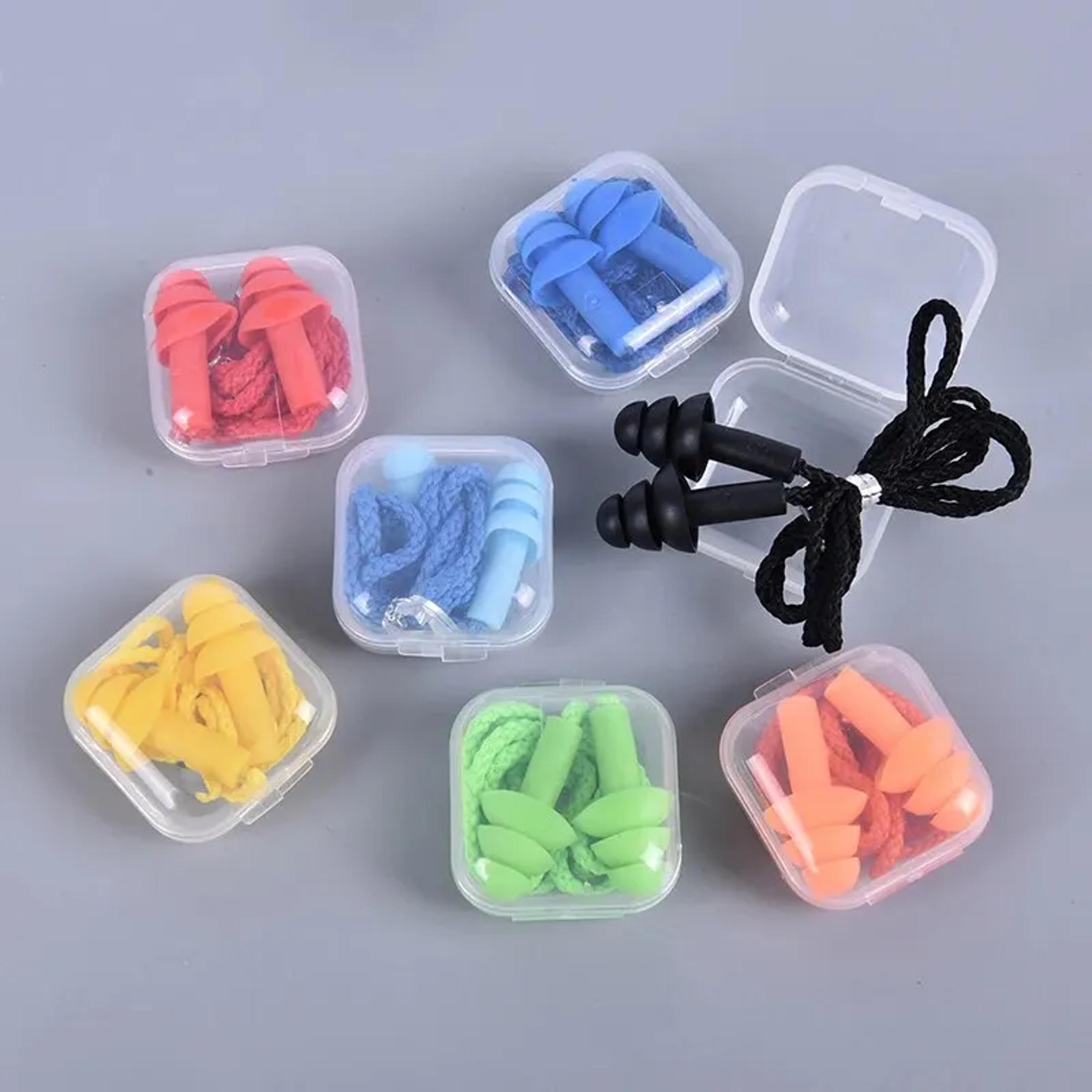 silicone ear plugs for sleep swimming and noise reduction with rope