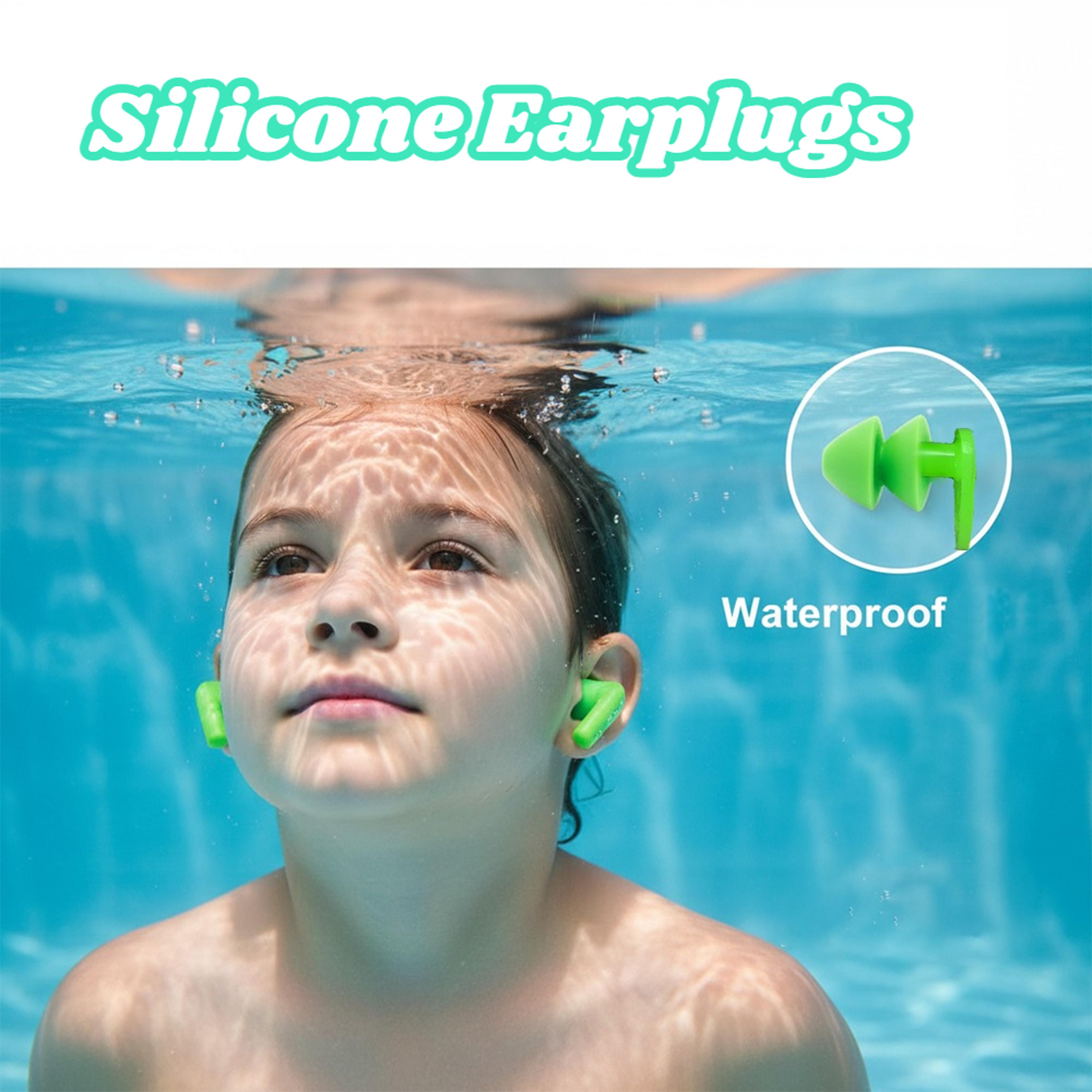 kids waterproof silicone swimming earplugs for pool and bath