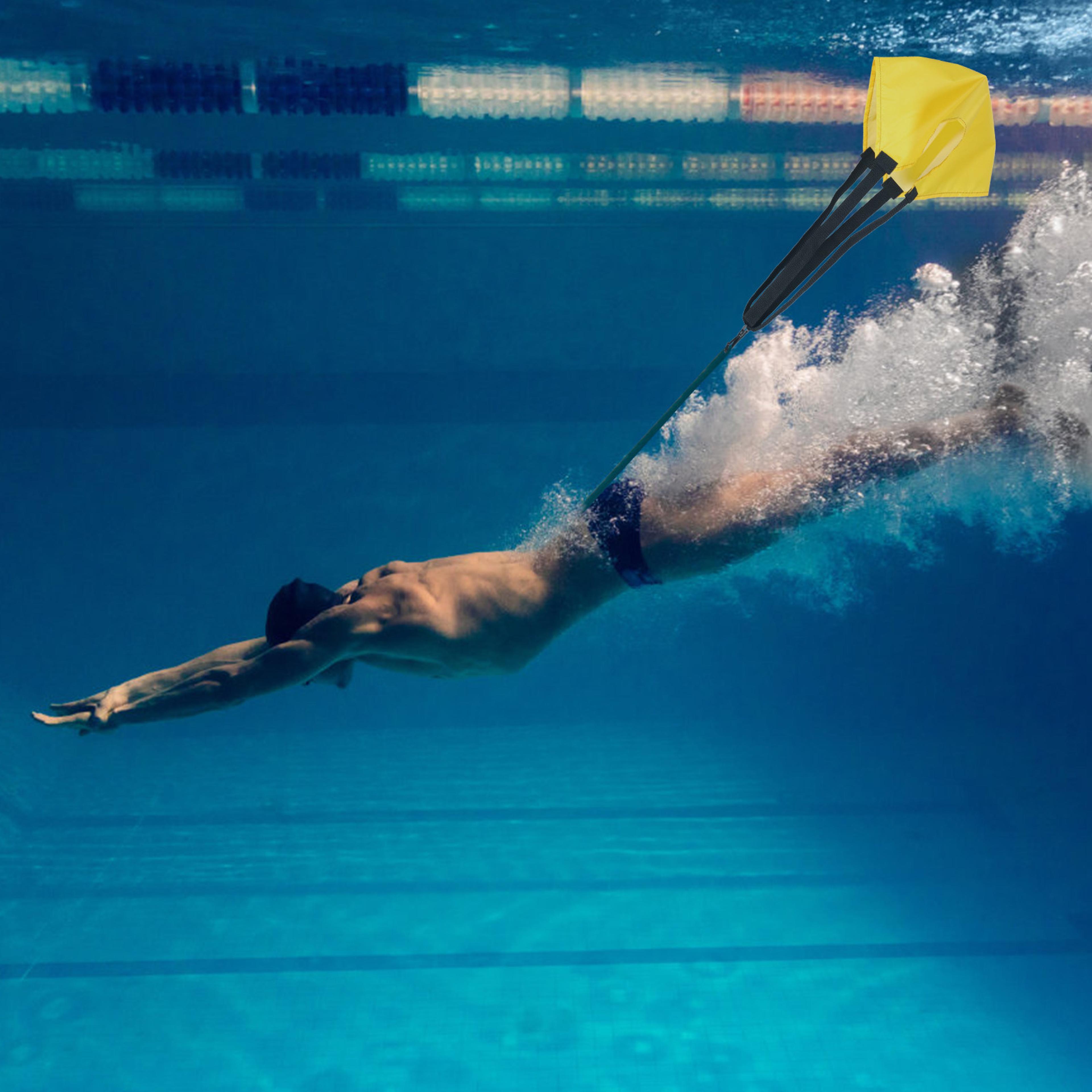 adjustable swim resistance parachute training set for strength and kick drills