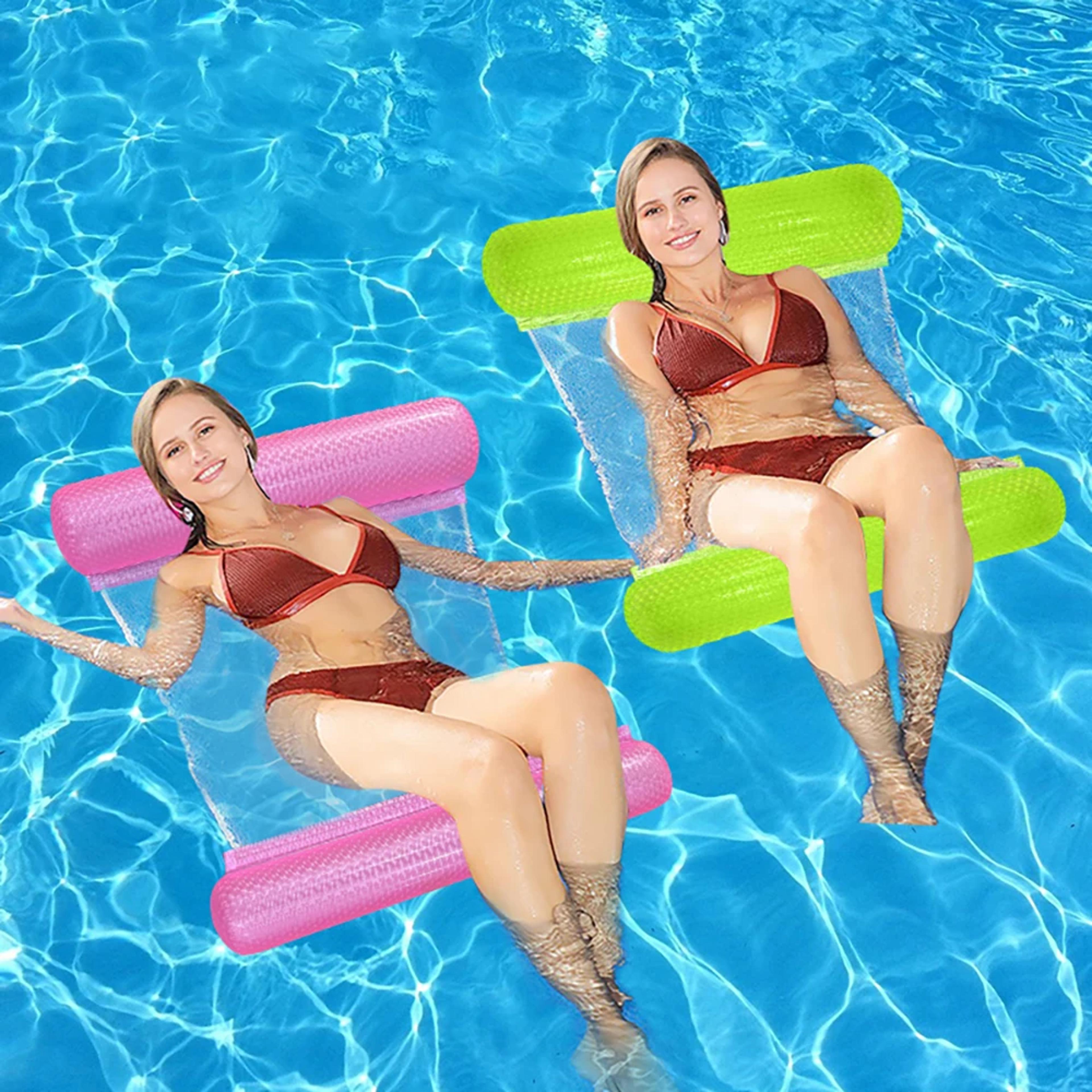inflatable water hammock pool float floating bed for summer relaxation