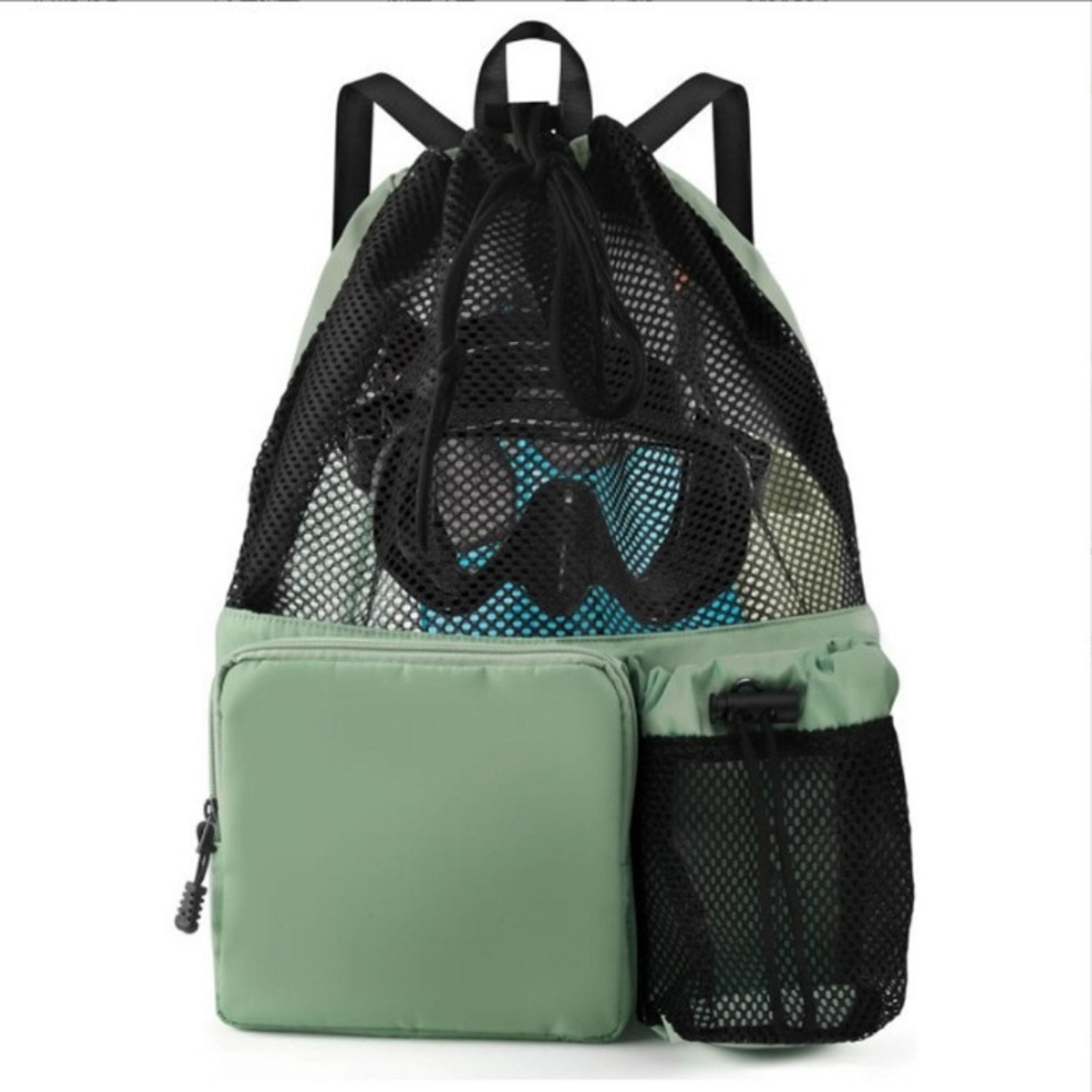 quick dry mesh swim bag with wet pocket drawstring swim backpack