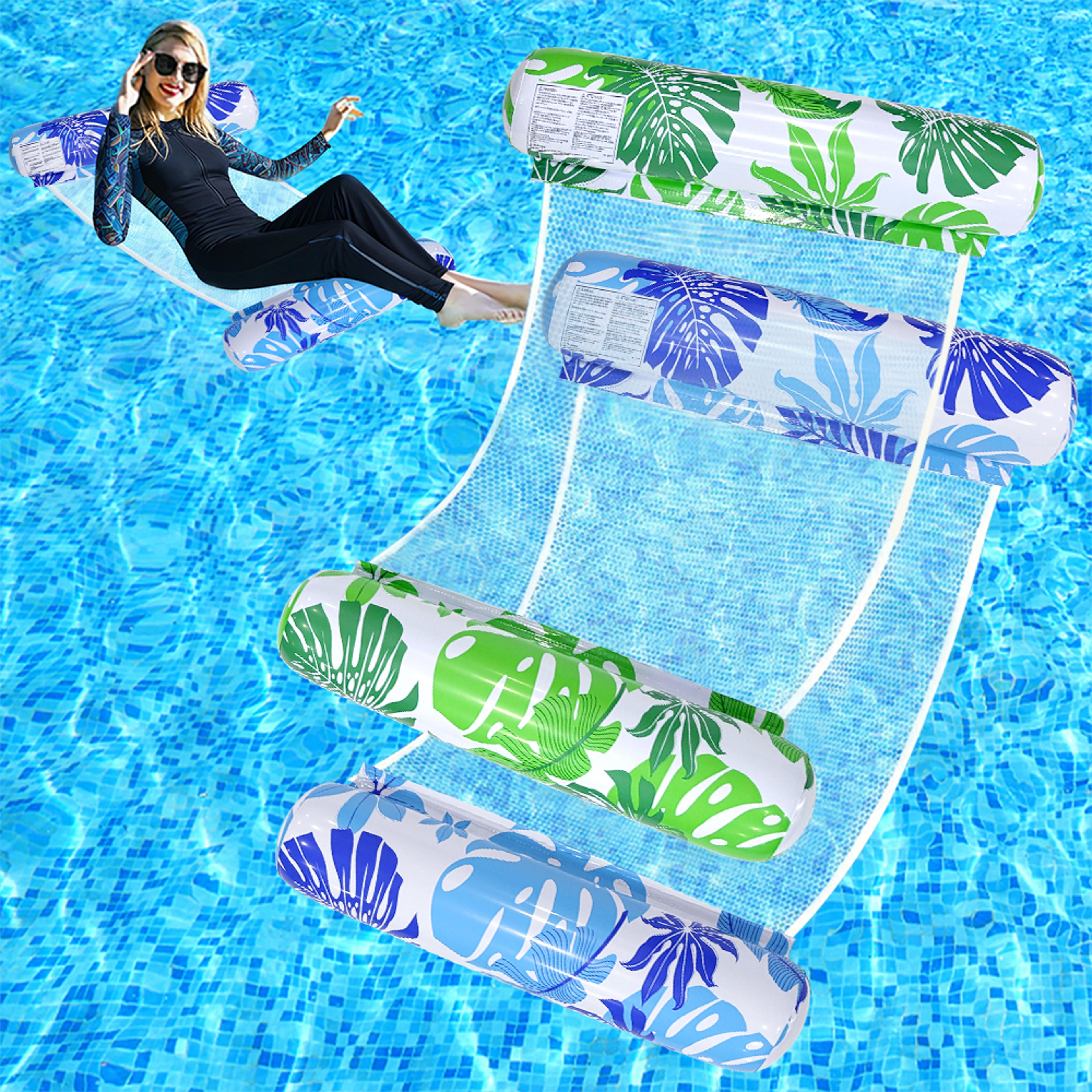 inflatable pool hammock floating lounge chair for beach and pool relaxation