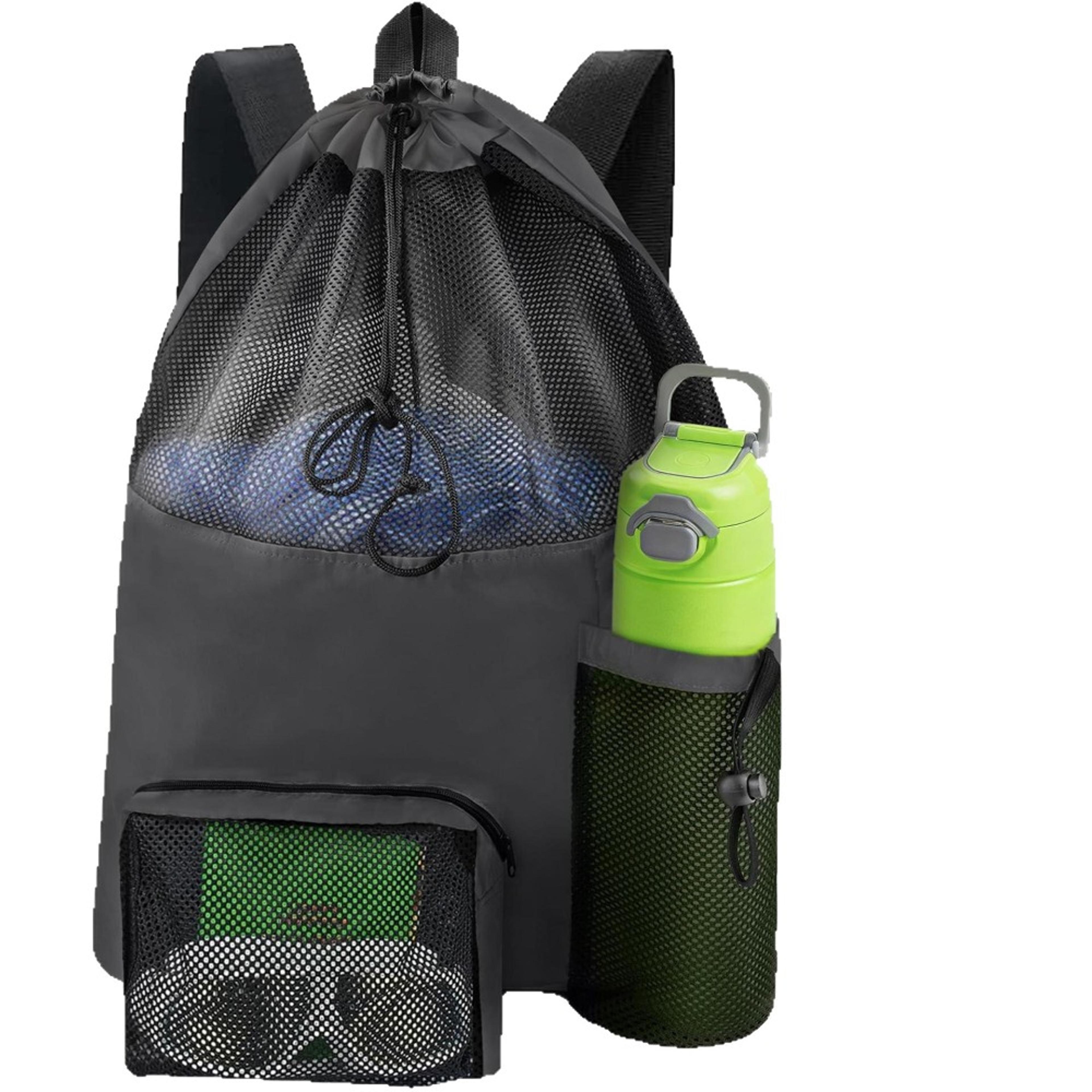 quick dry mesh swim bag with wet pocket waterproof drawstring beach backpack
