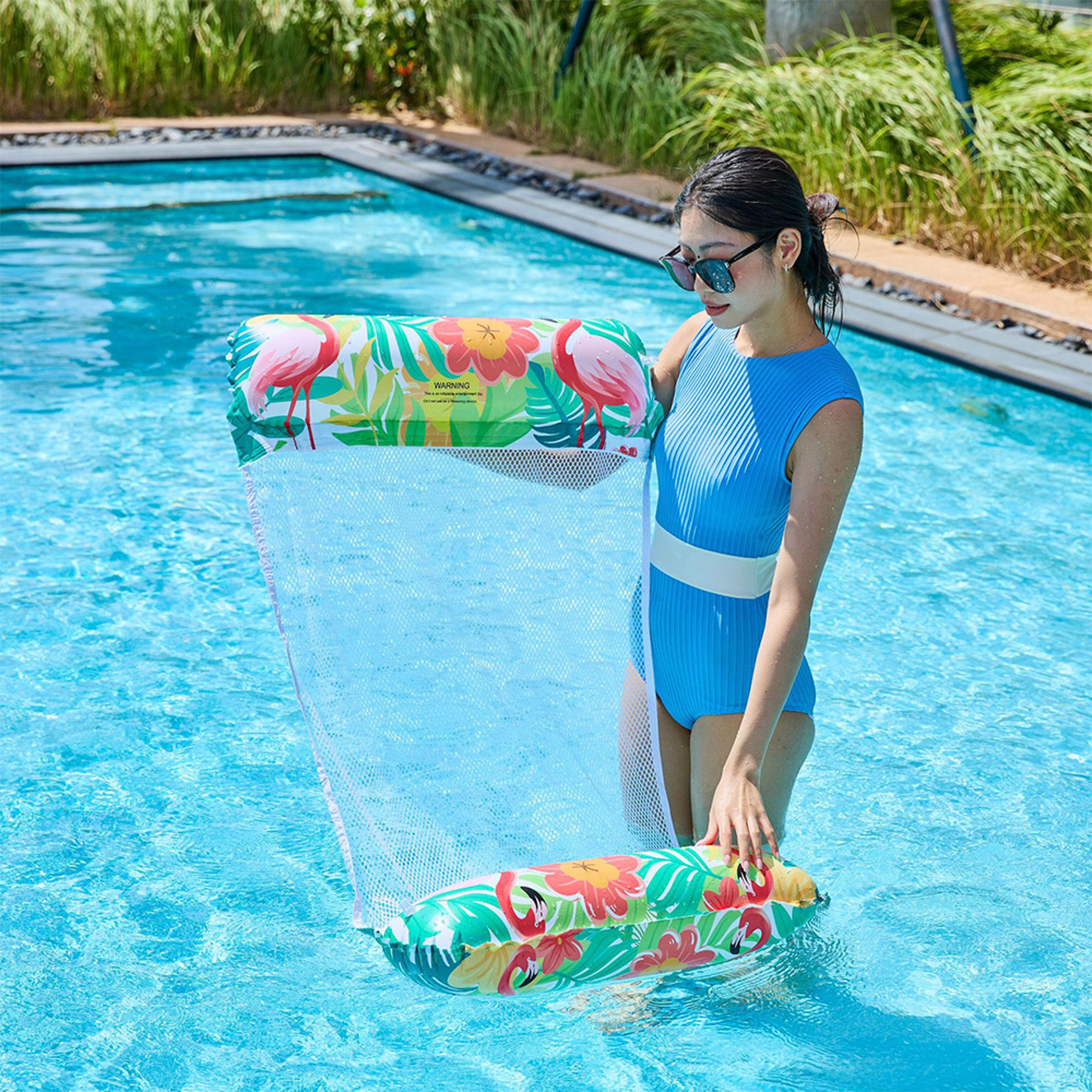 inflatable pool float water hammock swim mattress for pool and beach