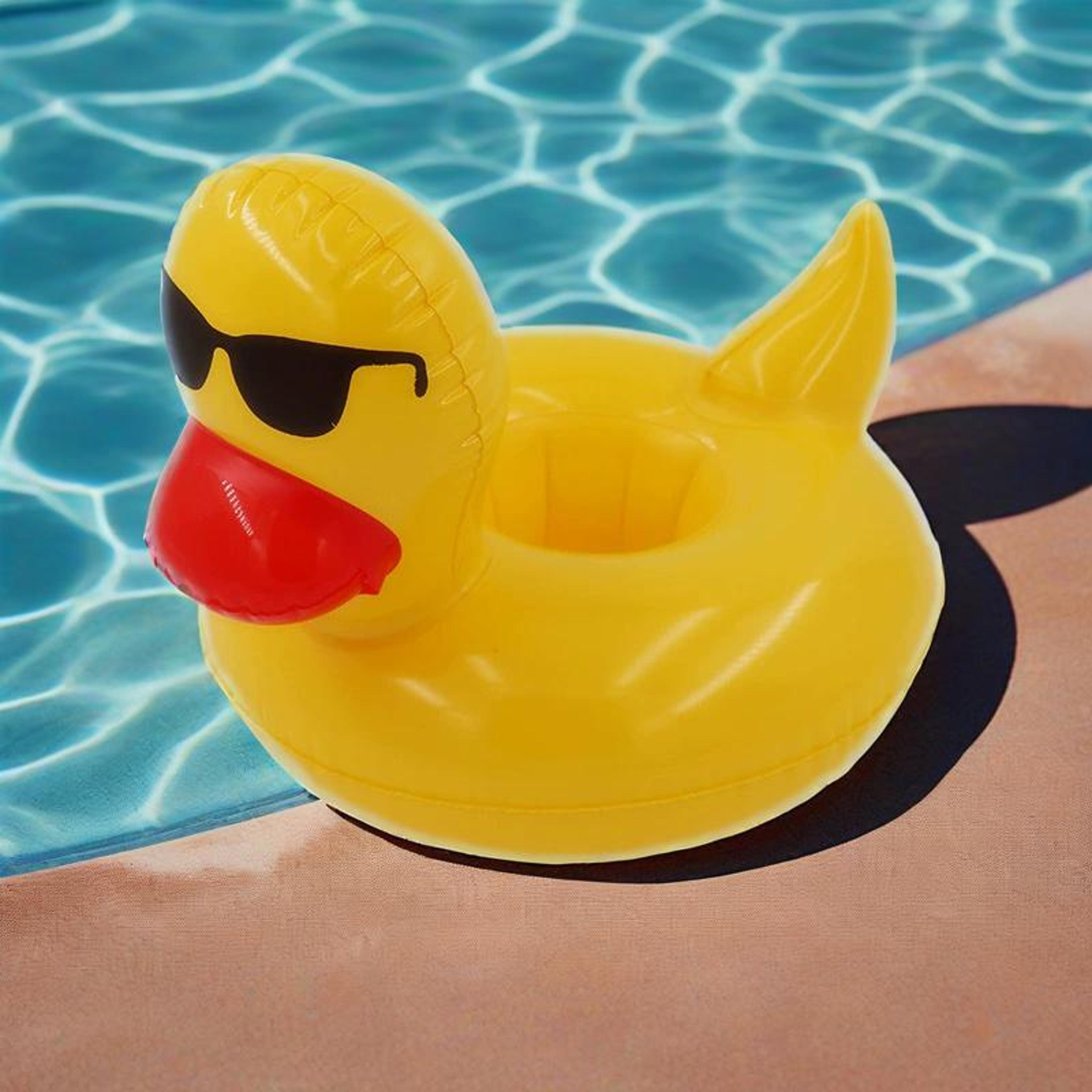 duck inflatable cup holder floating pool drink holder for beach and summer parties