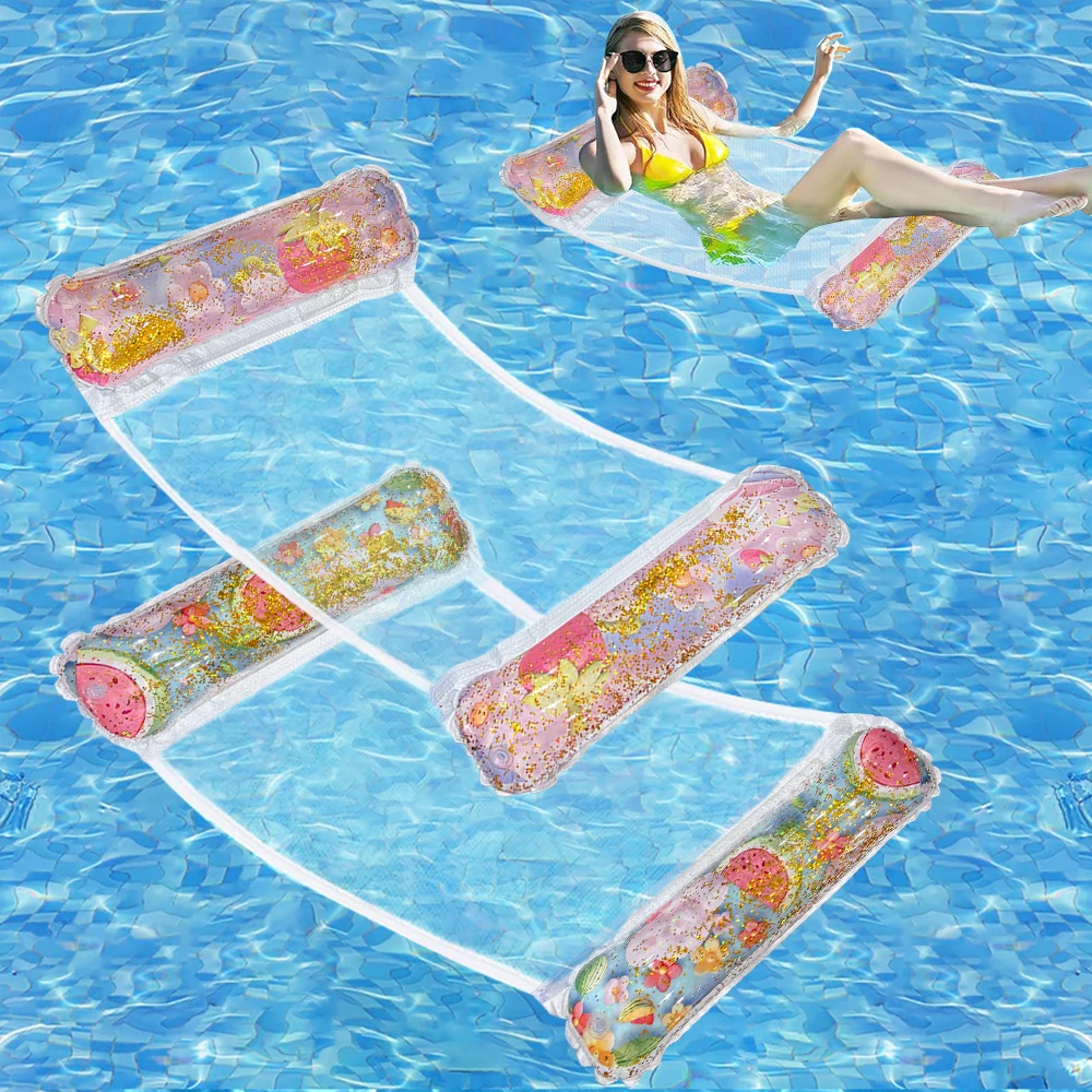 gradient fruity inflatable pool float bed for beach and pool lounging