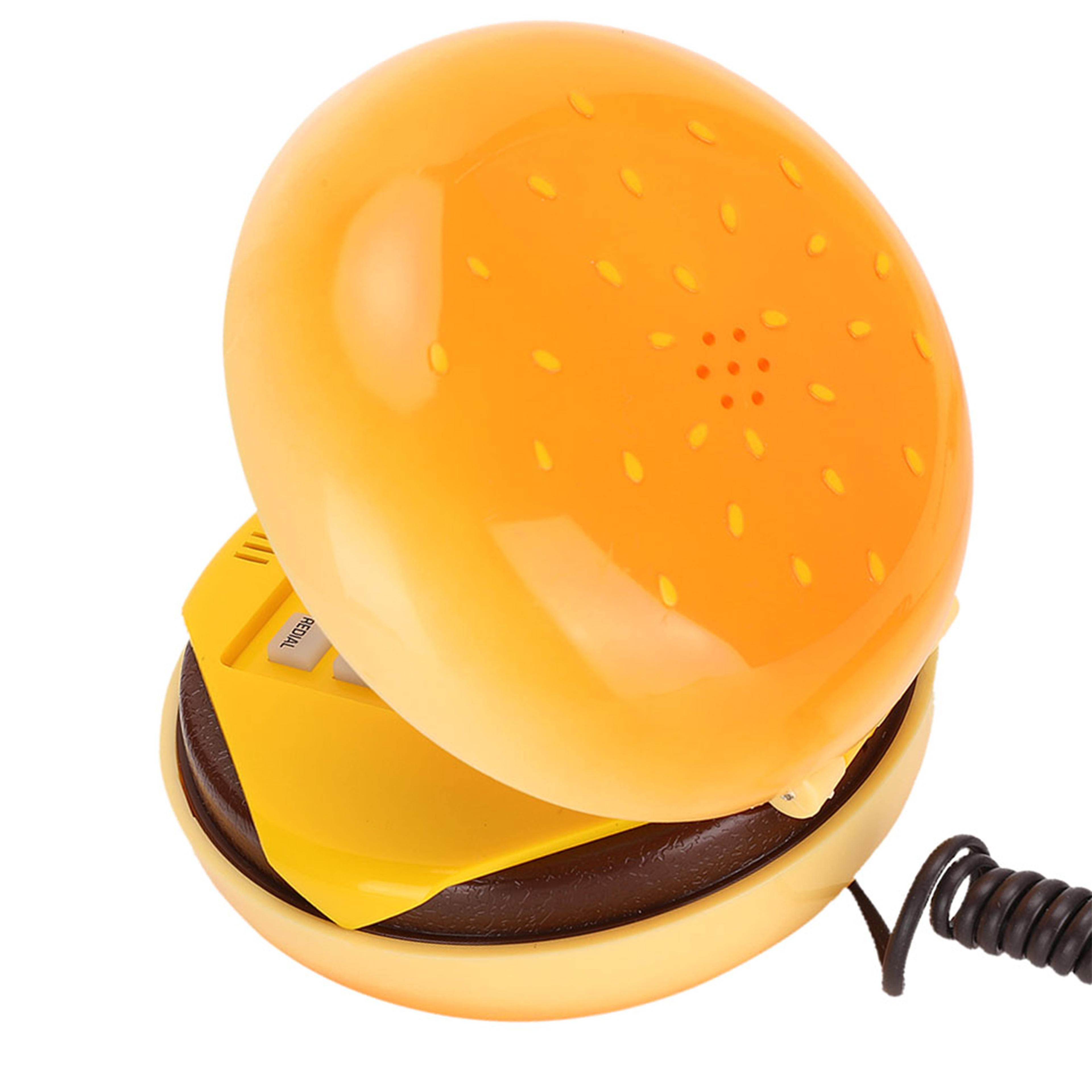 retro hamburger phone novelty corded landline for fun home decor