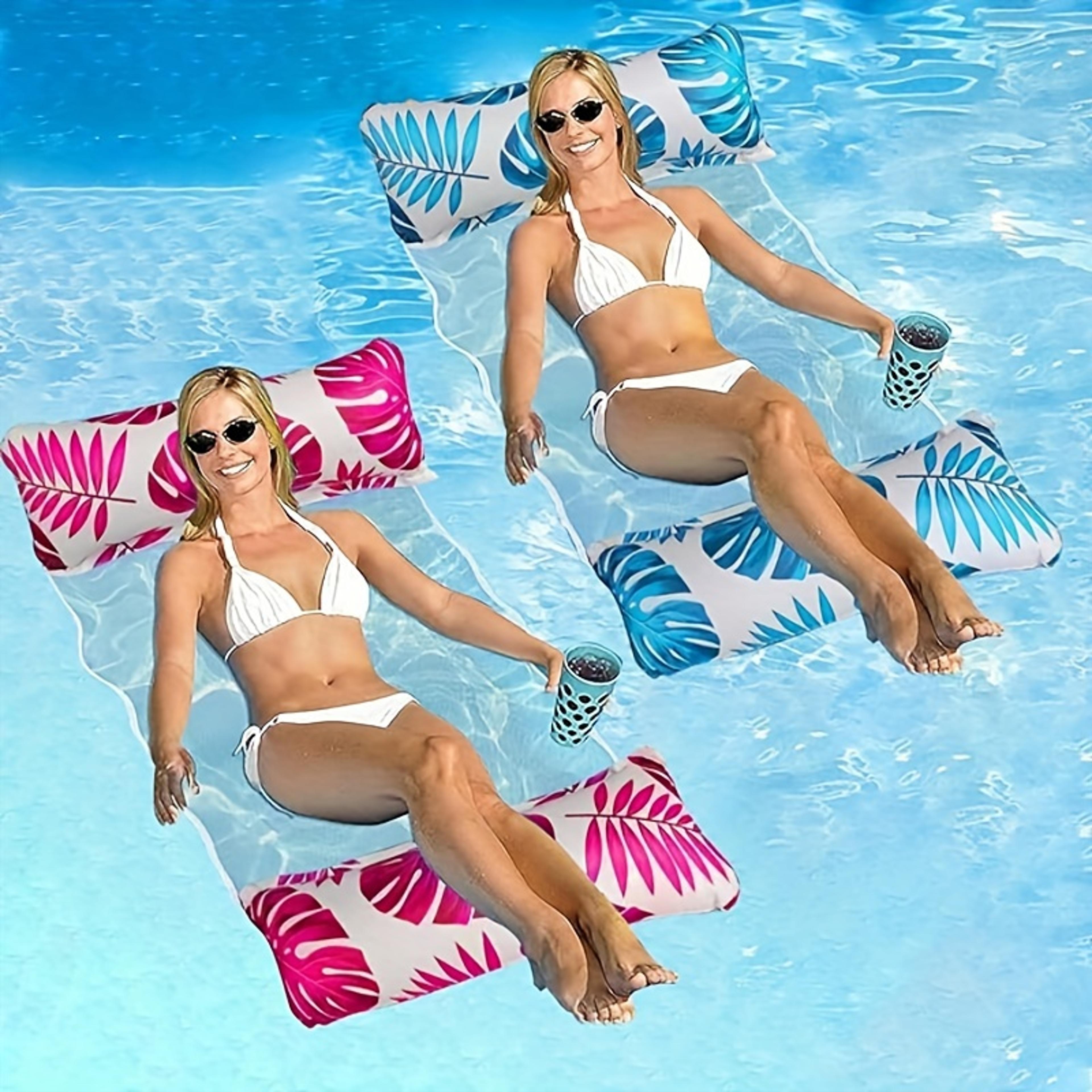 maple leaf inflatable pool lounger hammock floating bed