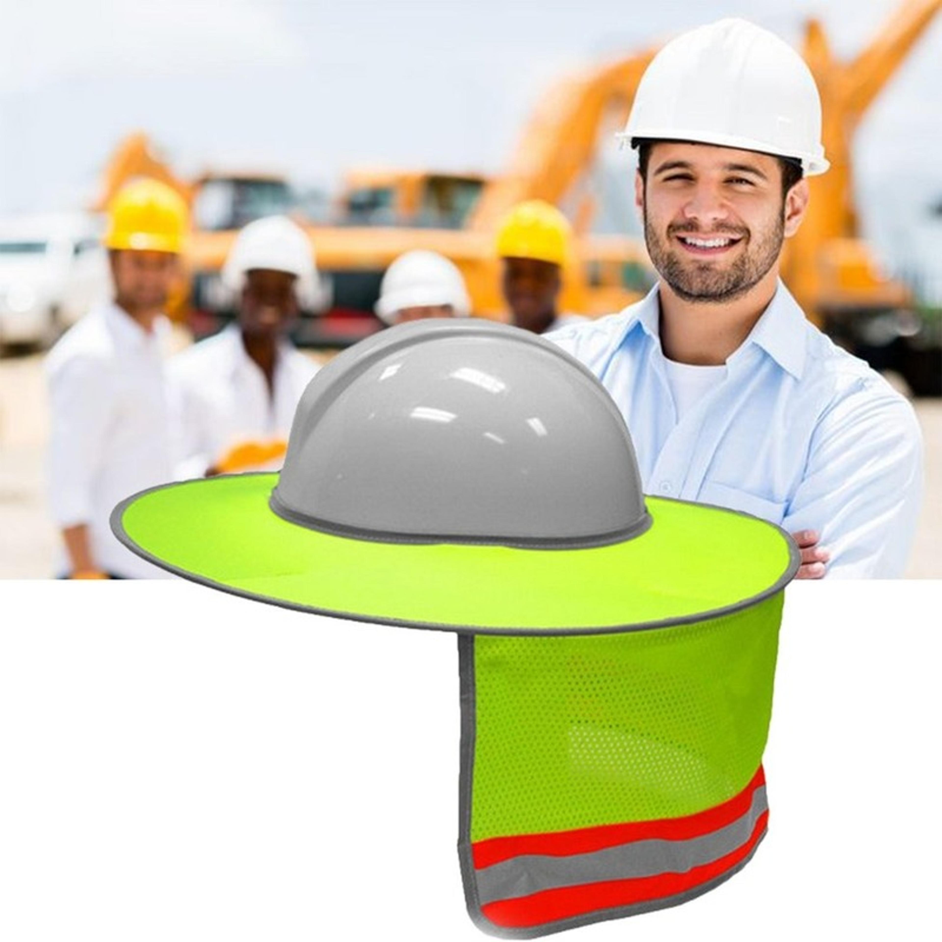 reflective hard hat sun shade neck shield for construction sun protection