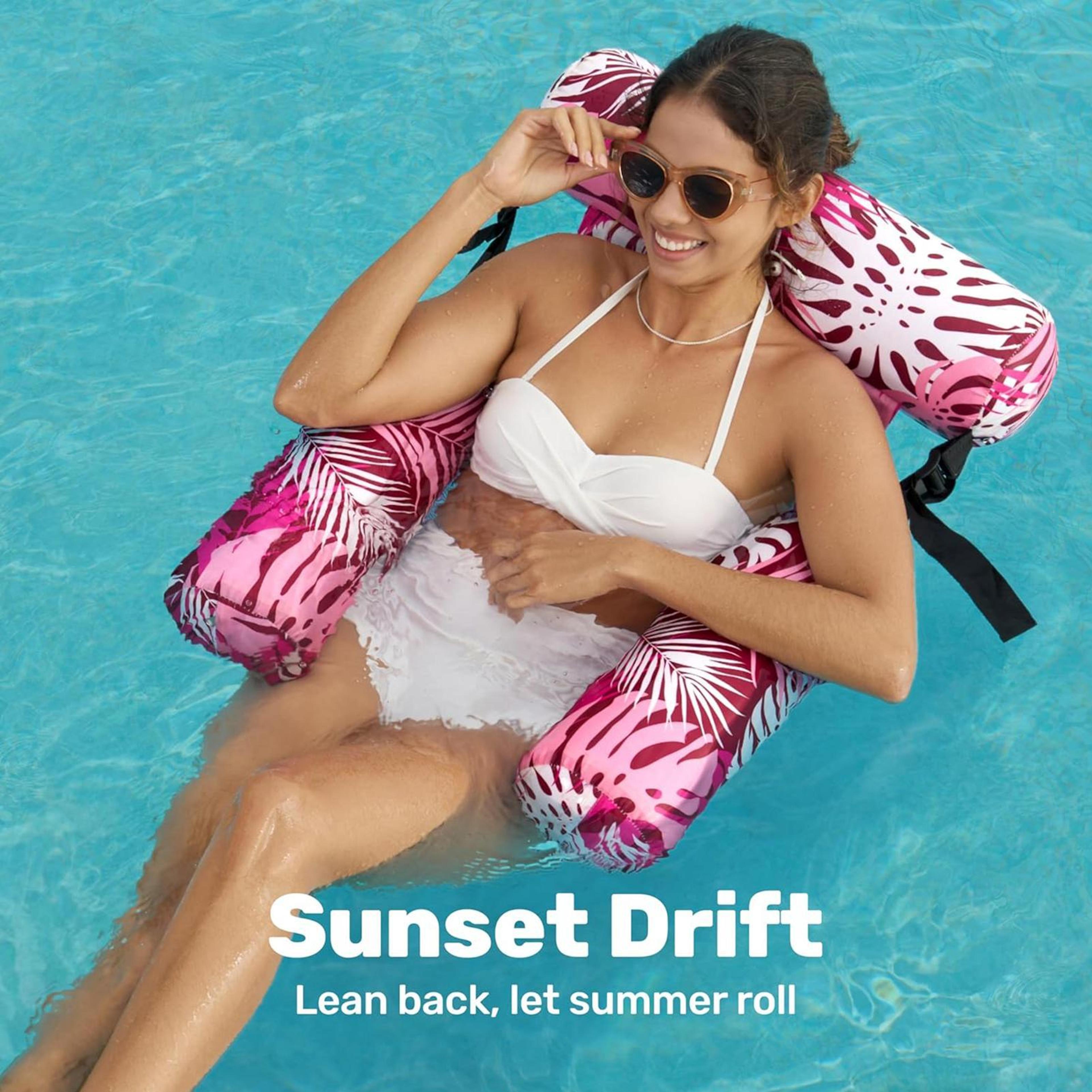 inflatable floating lounger portable pool float chair for adults