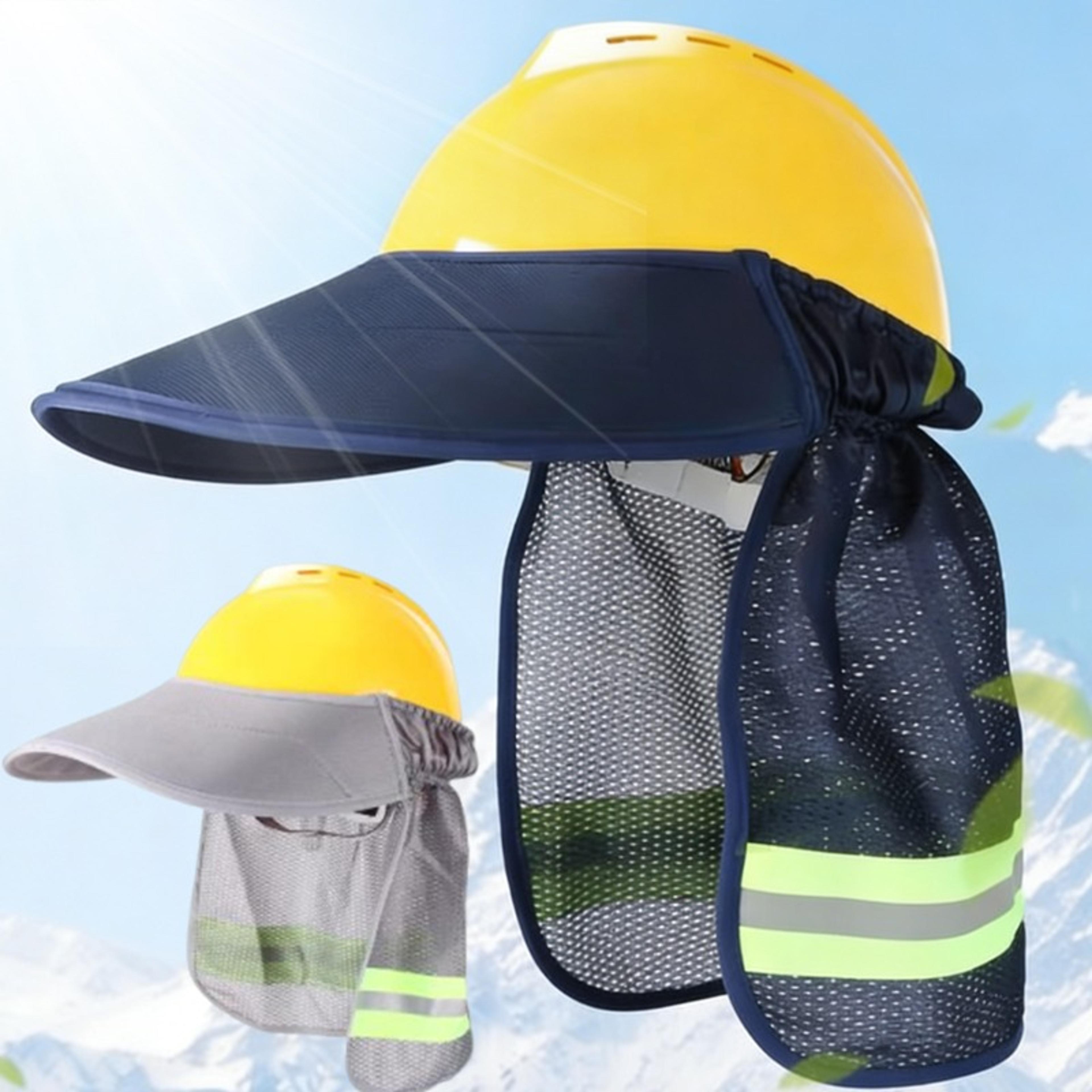 hard hat sun shade visor with reflective strip for outdoor work