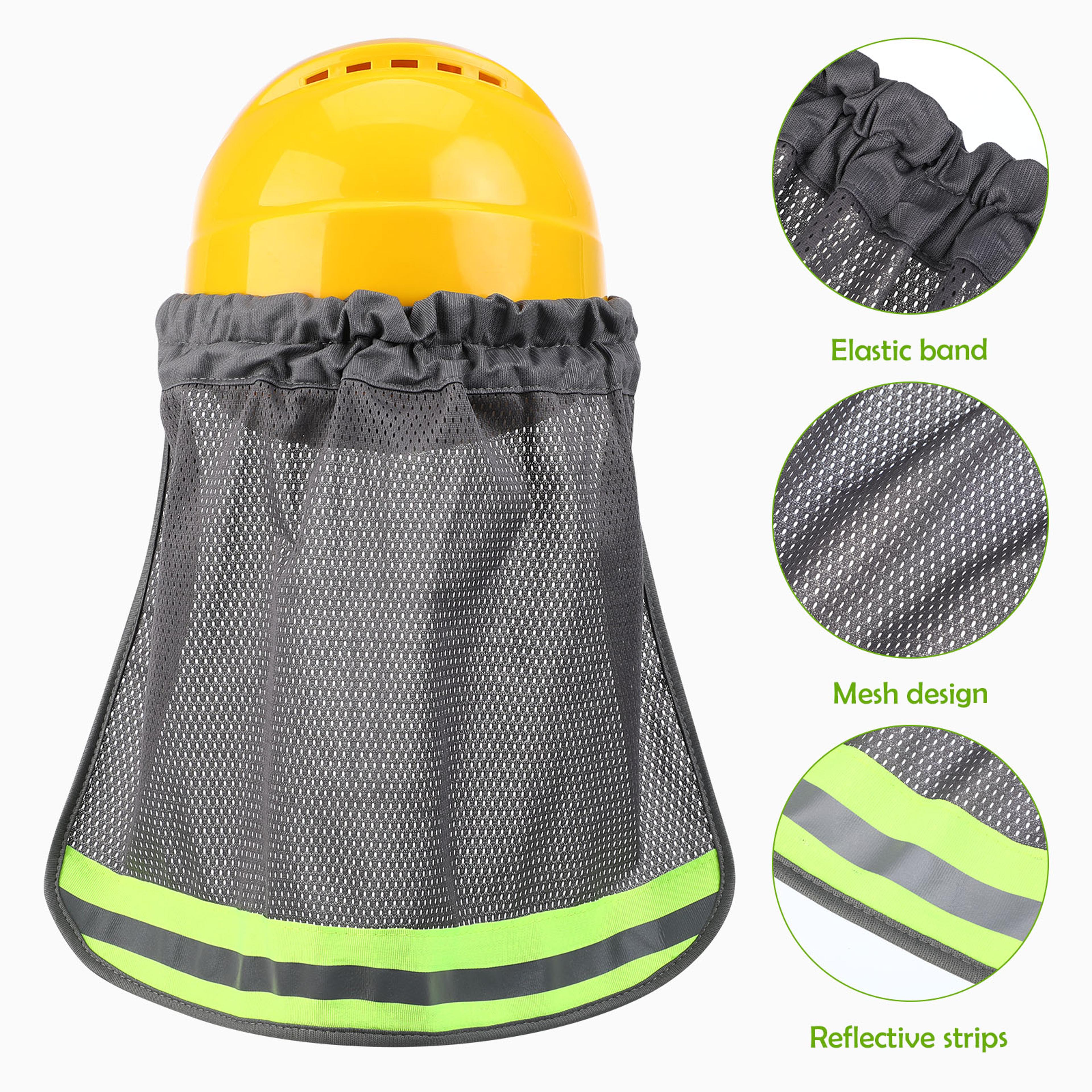 reflective hard hat sun shade cover with breathable mesh uv protection