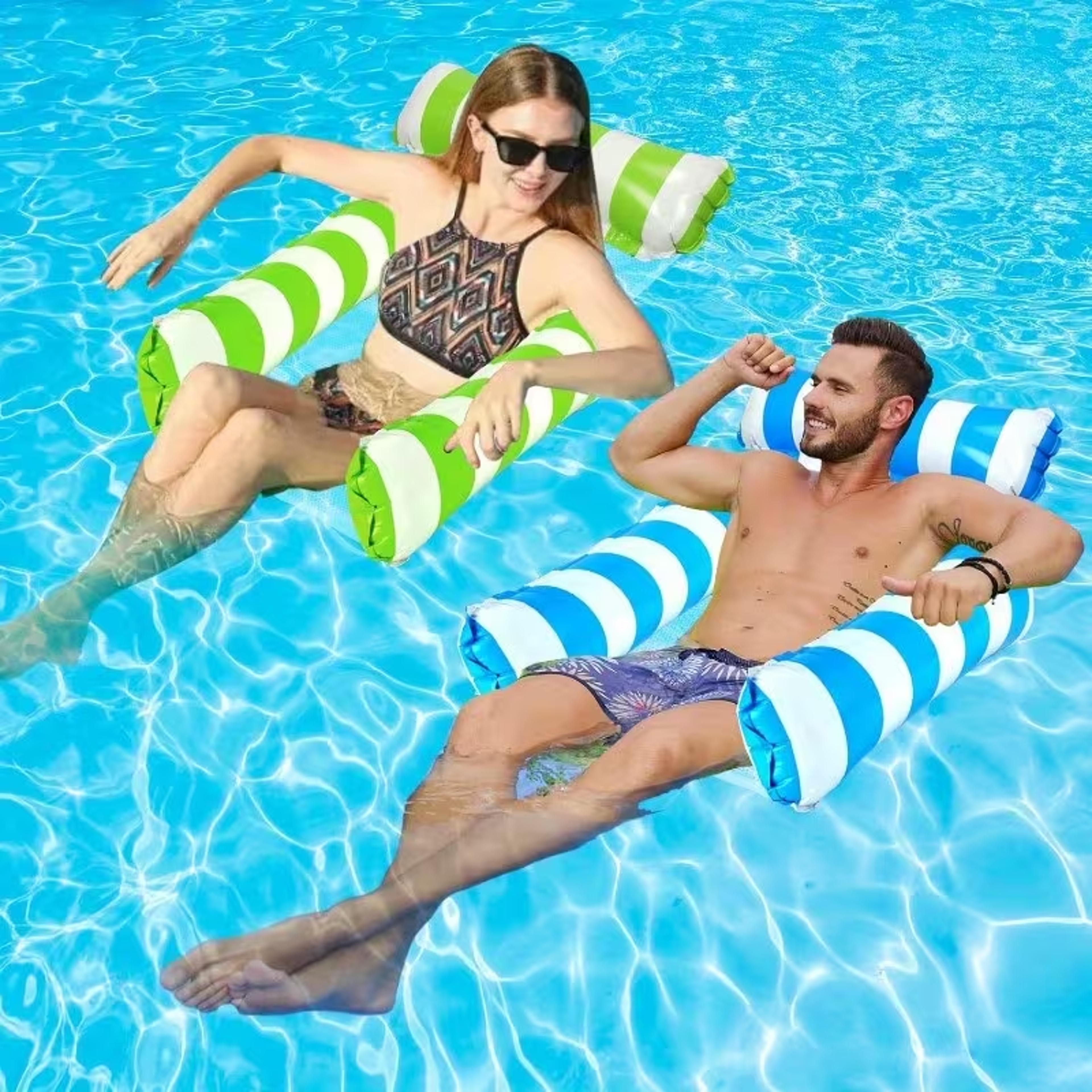 inflatable water hammock pool float chair for adults beach lake lounger