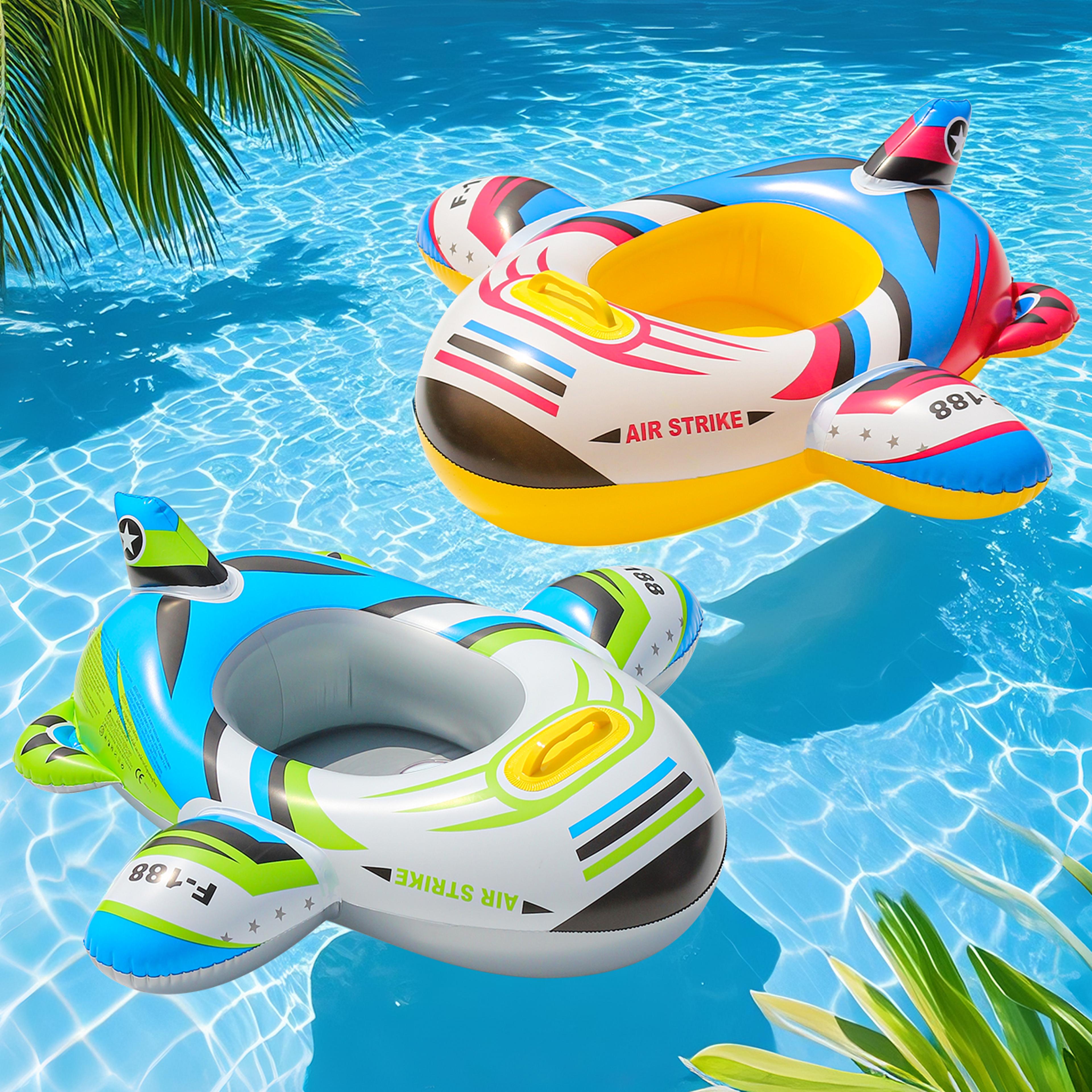 kids inflatable airplane float ride on pool toy for summer water fun