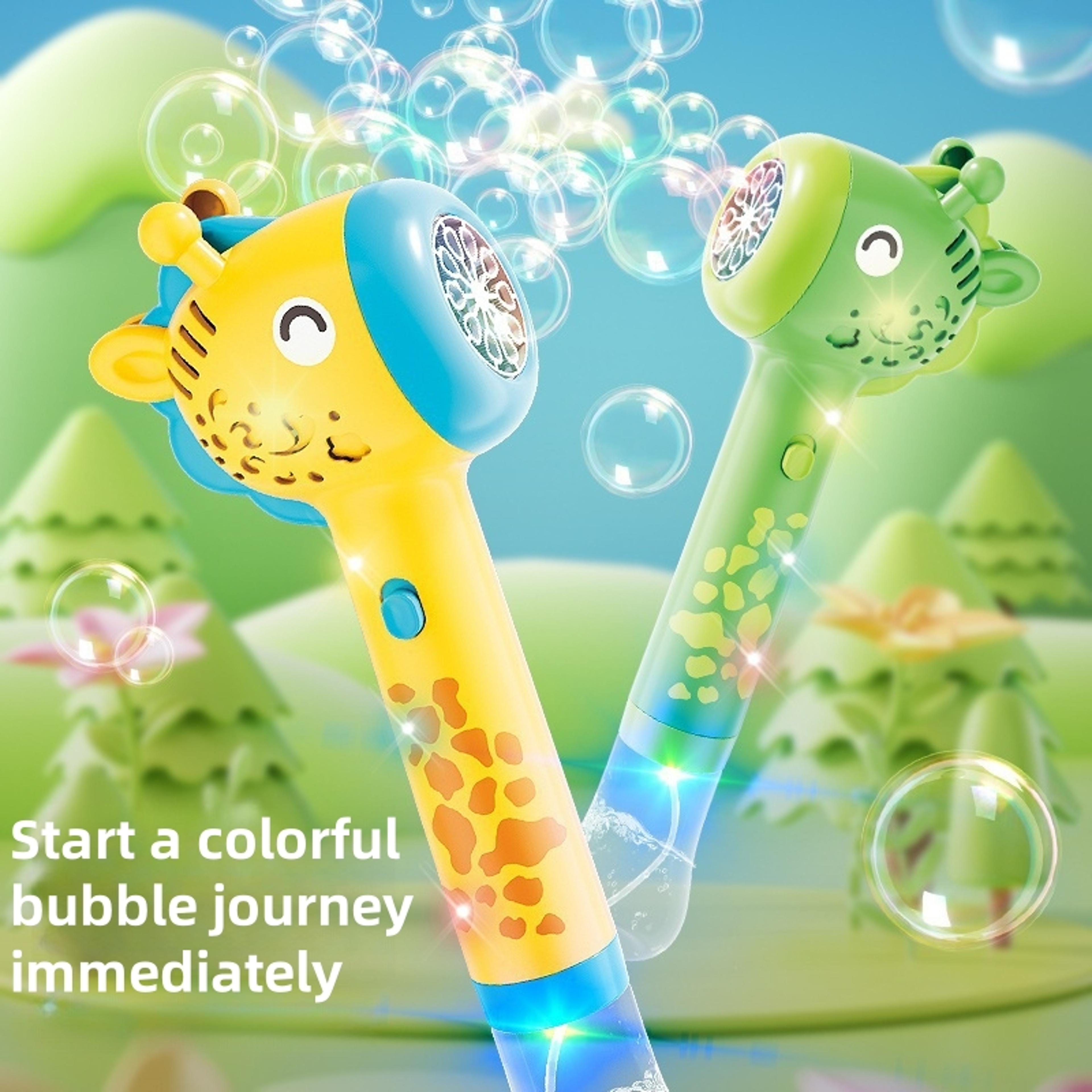 light up cartoon dinosaur giraffe automatic bubble machine for kids