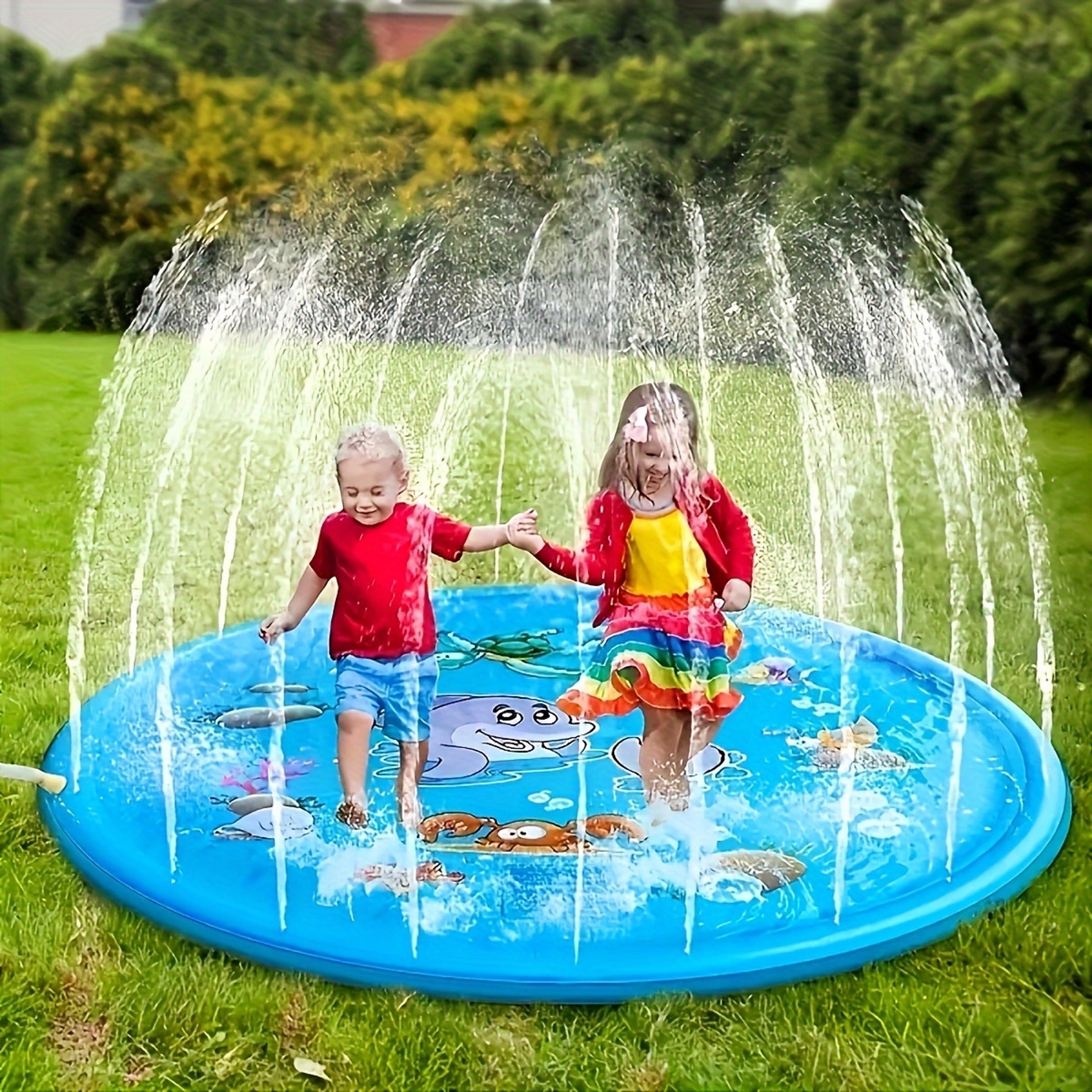 kids splash pad sprinkler mat for backyard summer water play