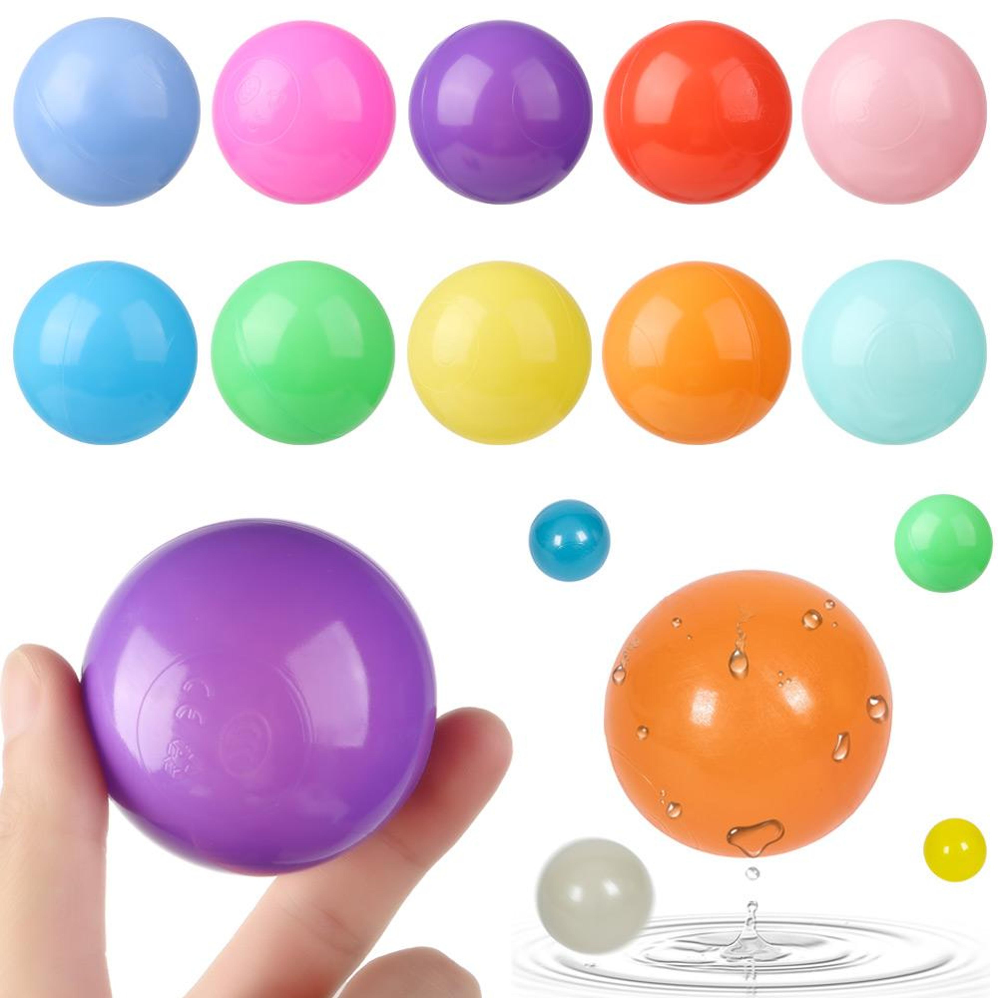 colorful ocean wave ball pit balls for kids pool play