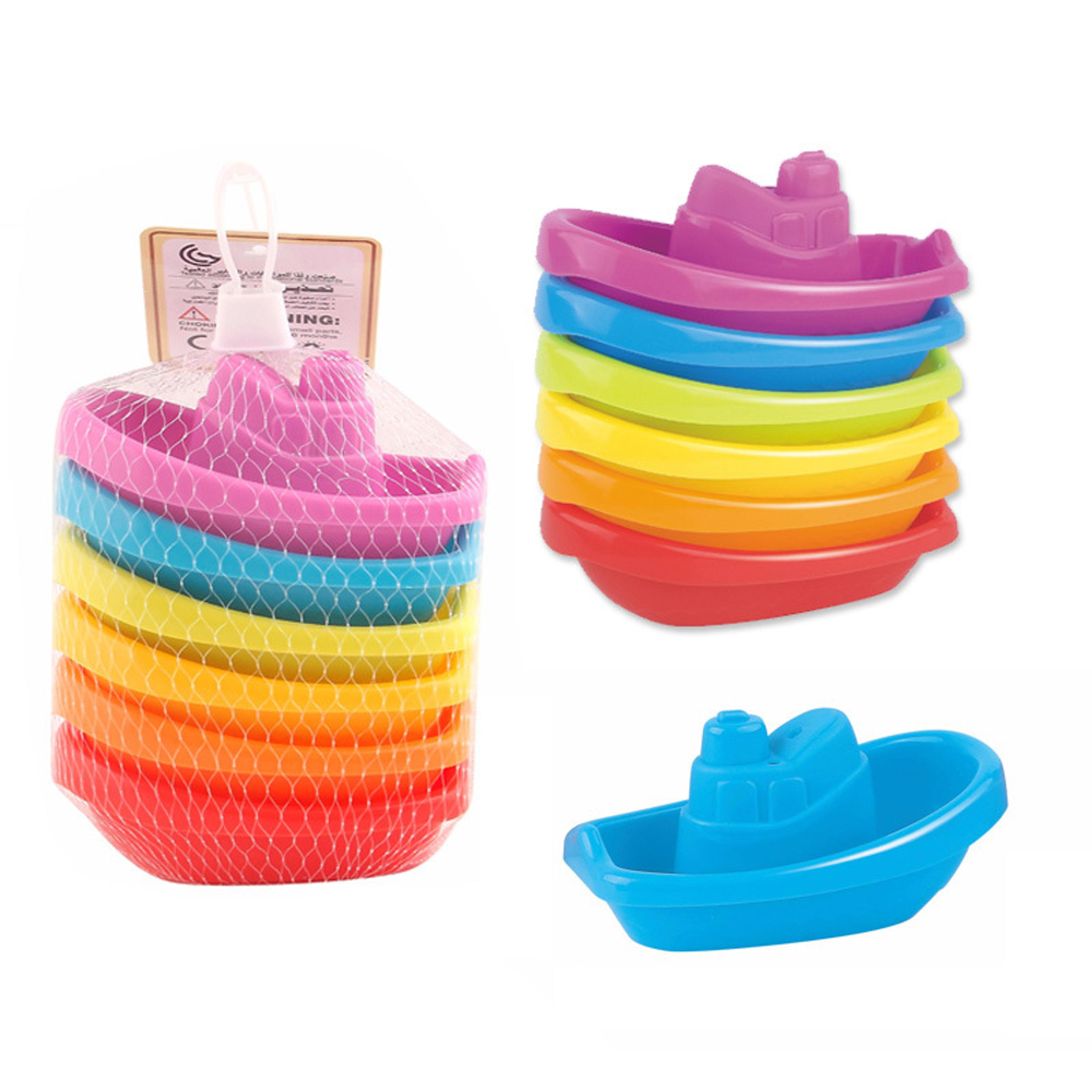 montessori baby bath toys stacking cups boat set for toddlers