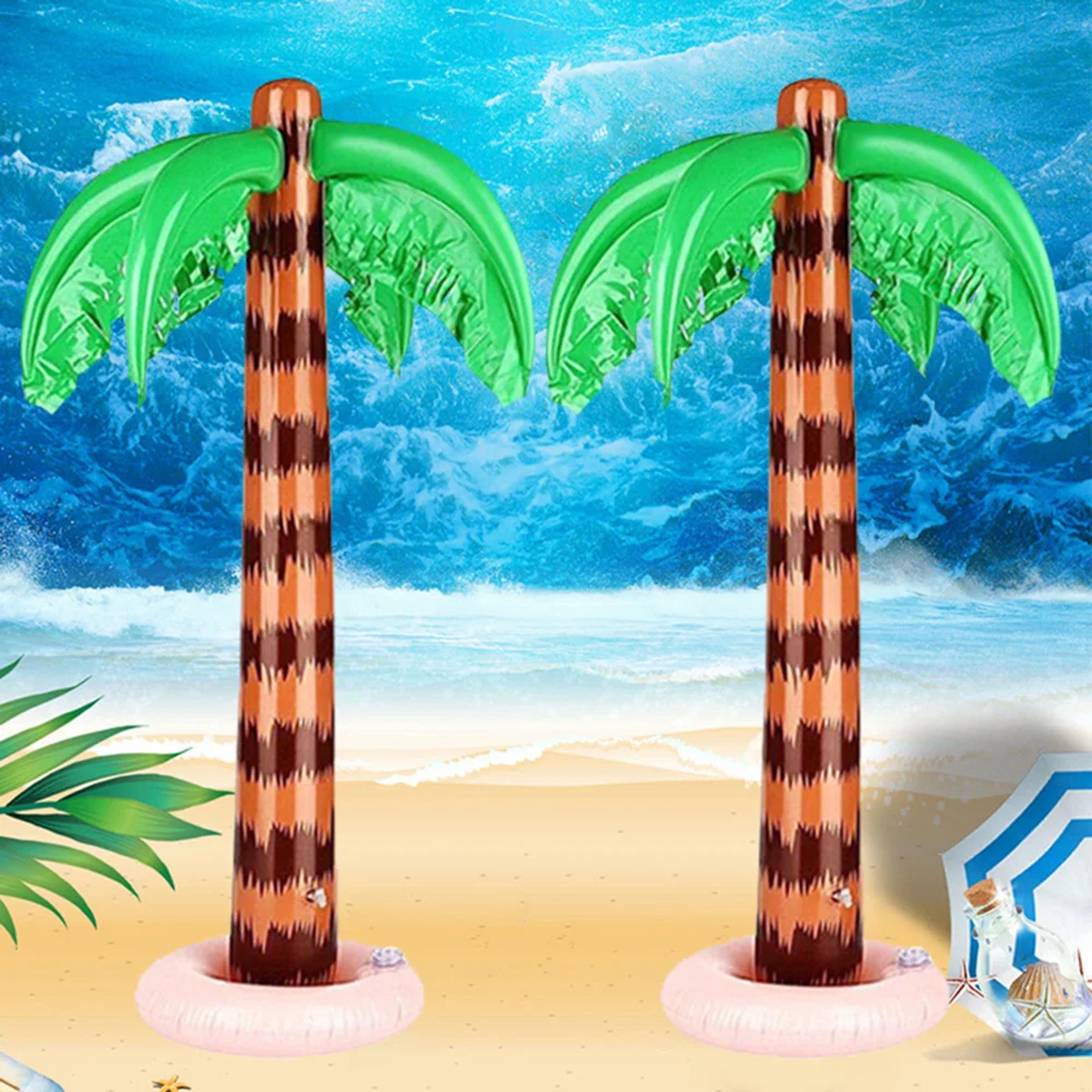 inflatable palm tree for pool party decorations and tropical outdoor decor