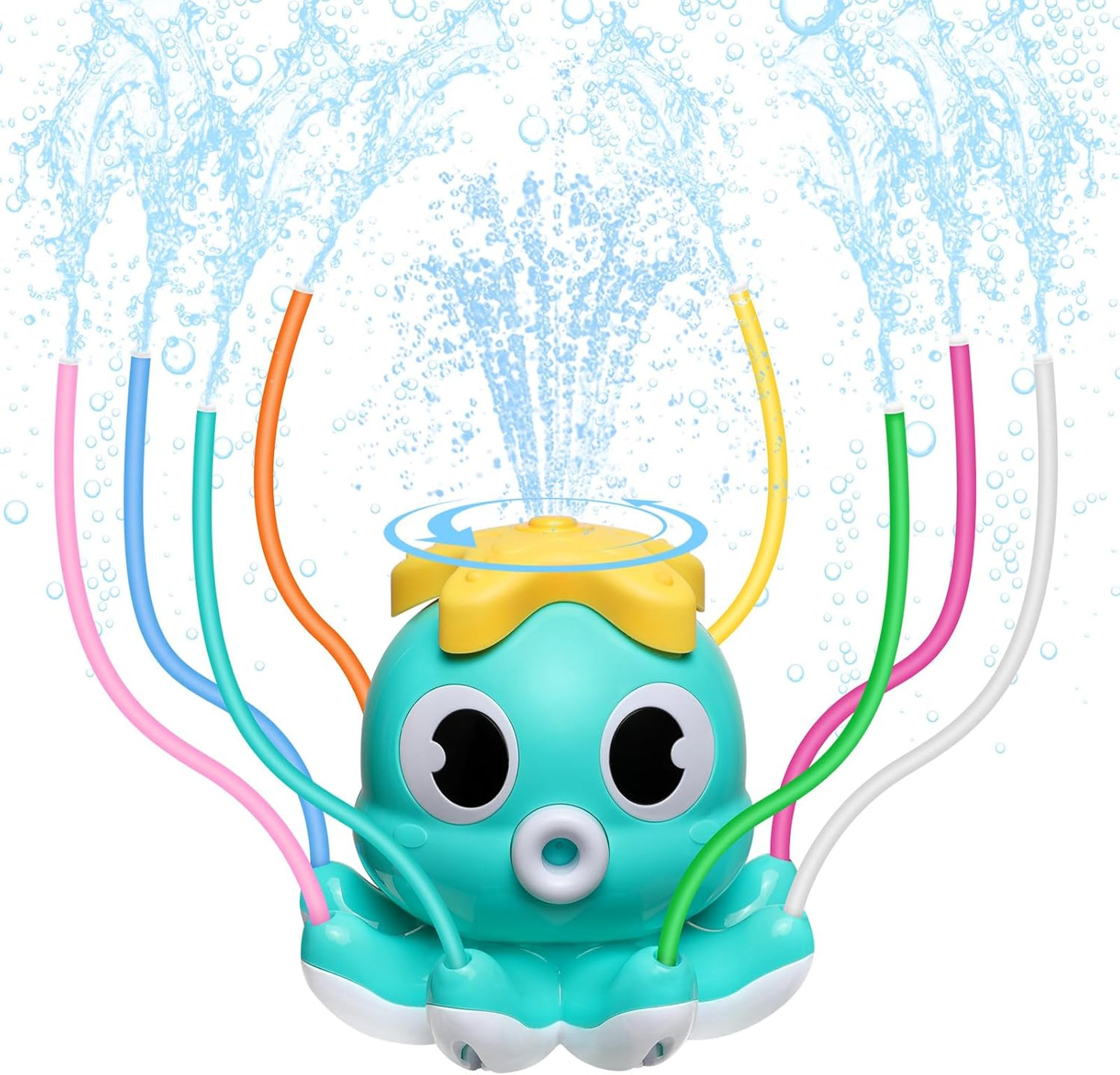 octopus kids sprinkler outdoor backyard water toy for summer splash play