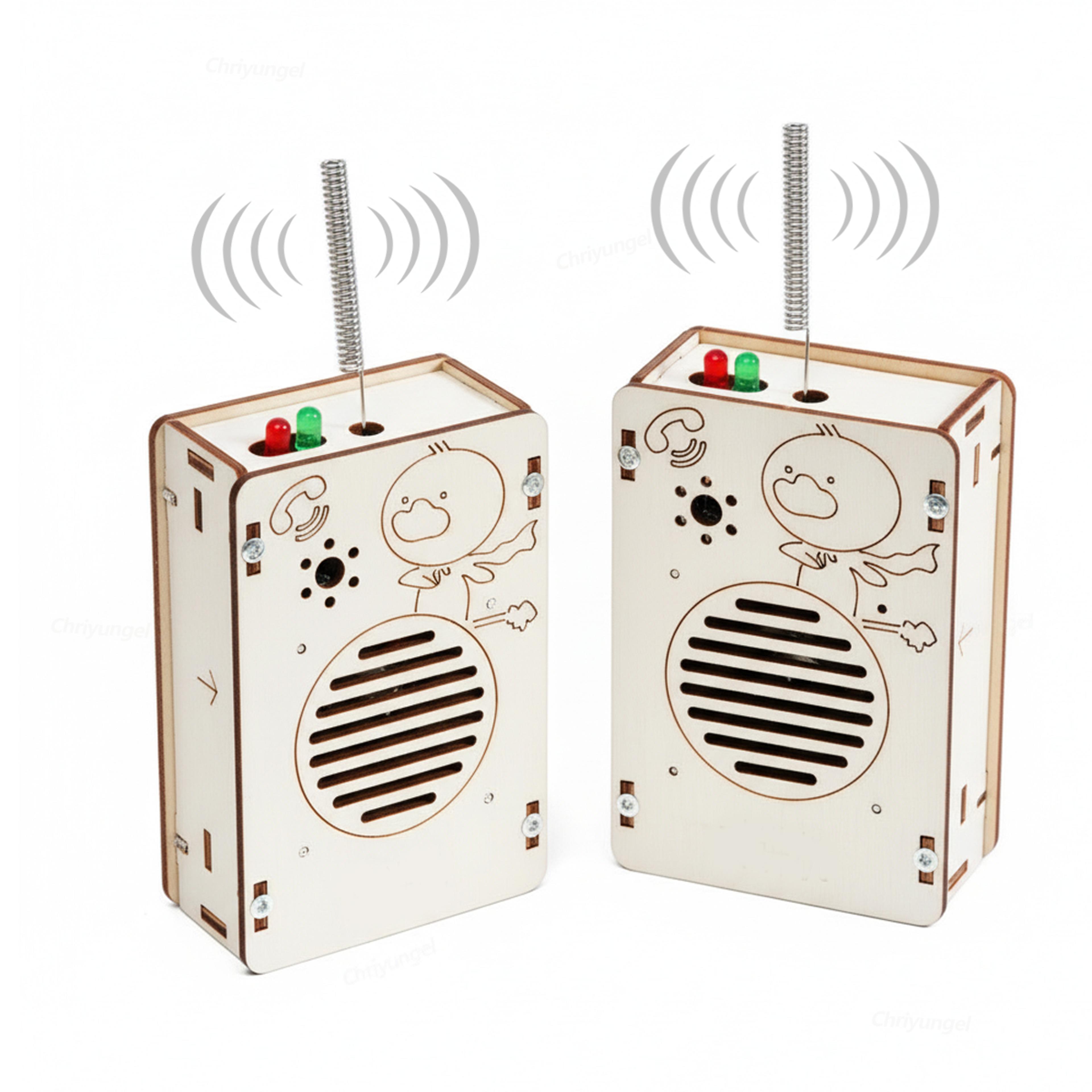 diy wooden walkie talkie kit for kids stem building wireless communication toy