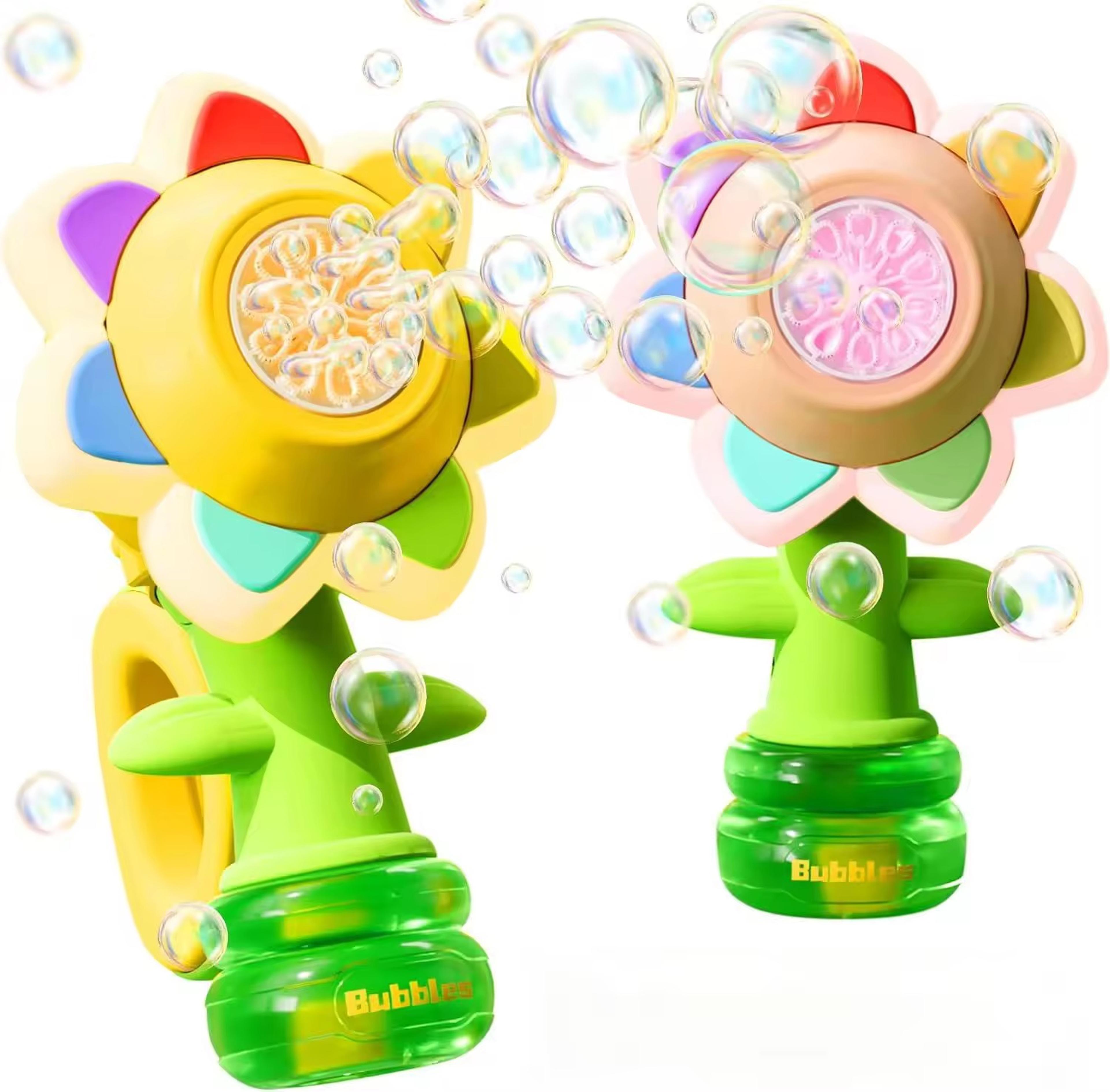 sunflower bubble machine with speed automatic bubble blower and night light
