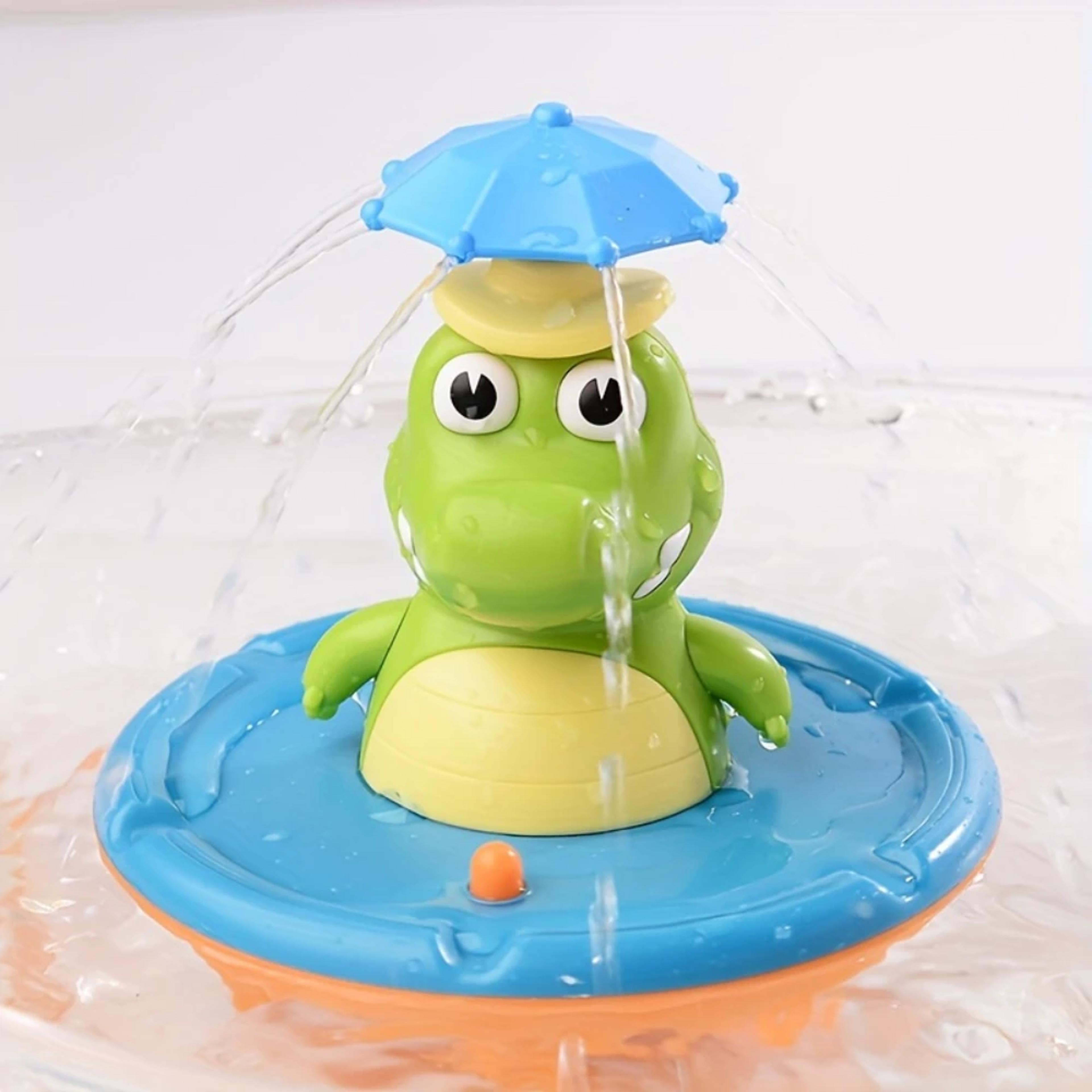 crocodile baby bath toys water spray set for bathtub and pool play