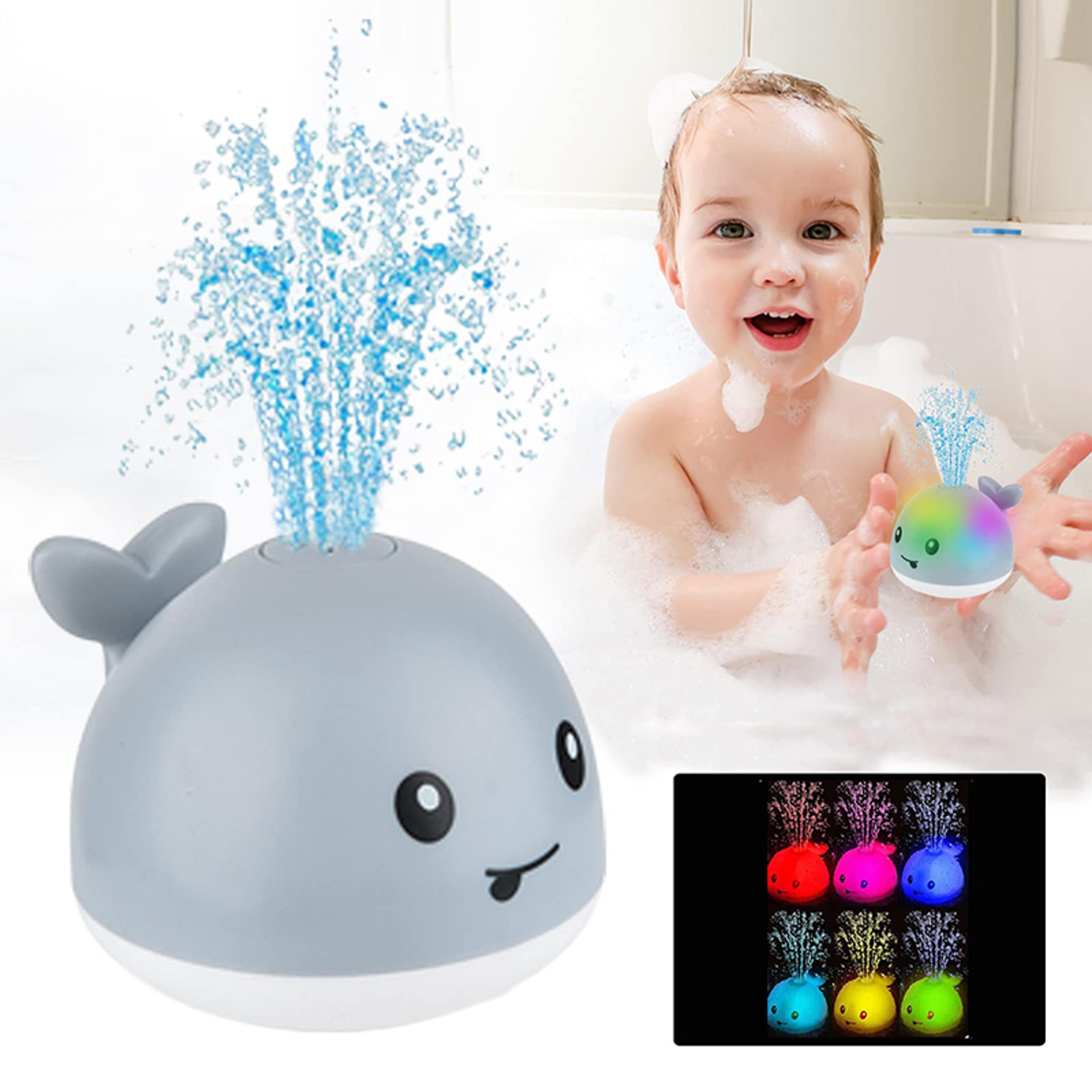 light up whale baby bath toy automatic sprinkler for toddlers