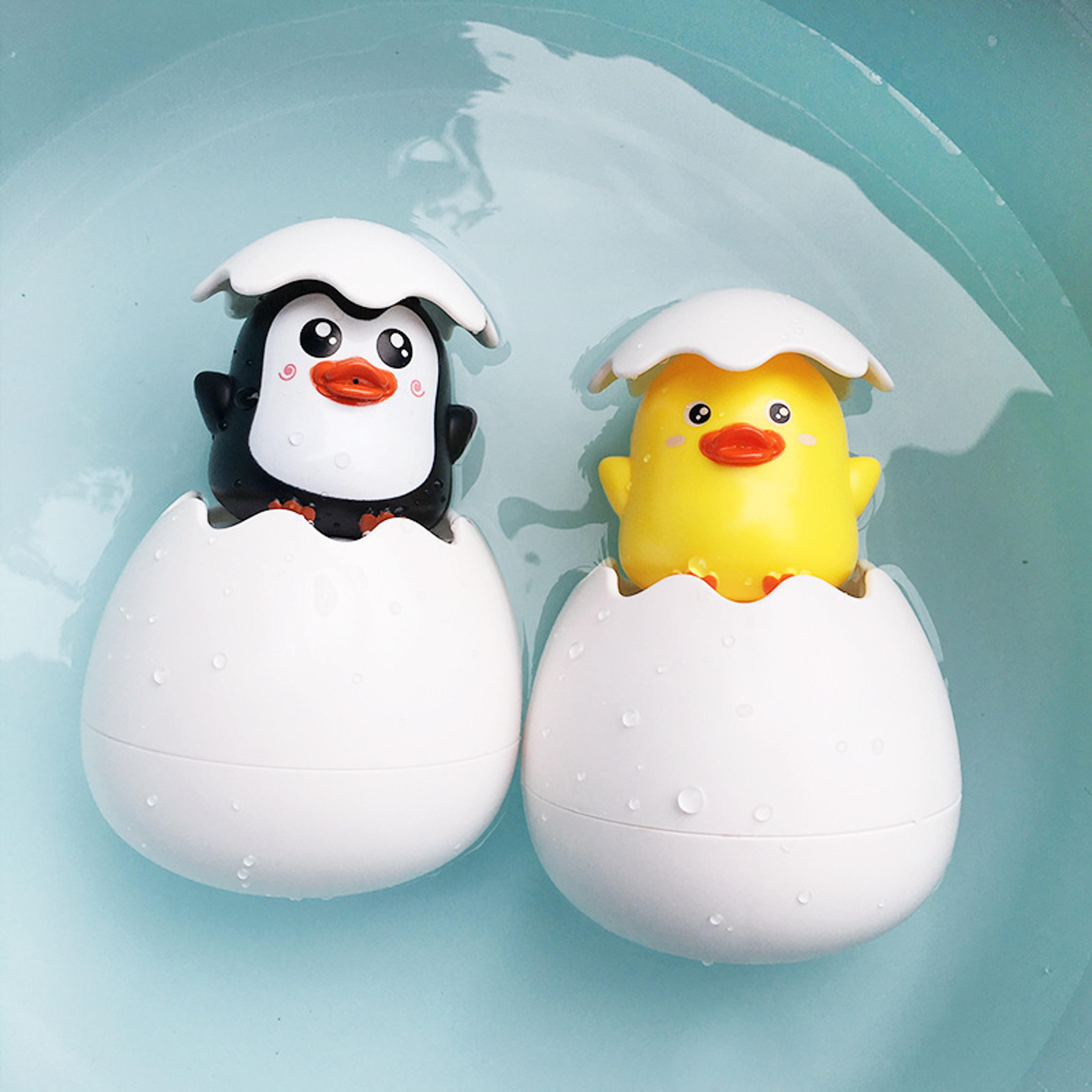 cute duck penguin water spray baby bath toy for toddlers