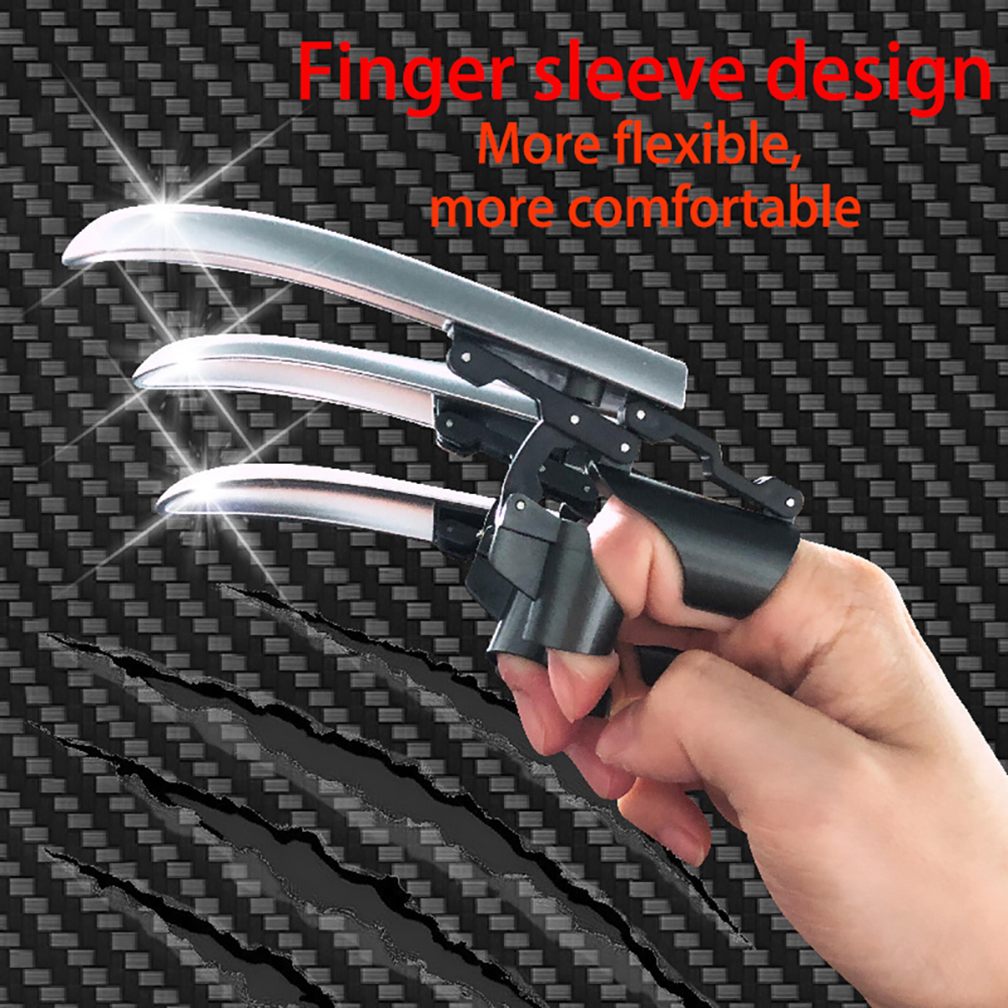 retractable wolf claws cosplay mechanical fingers toy