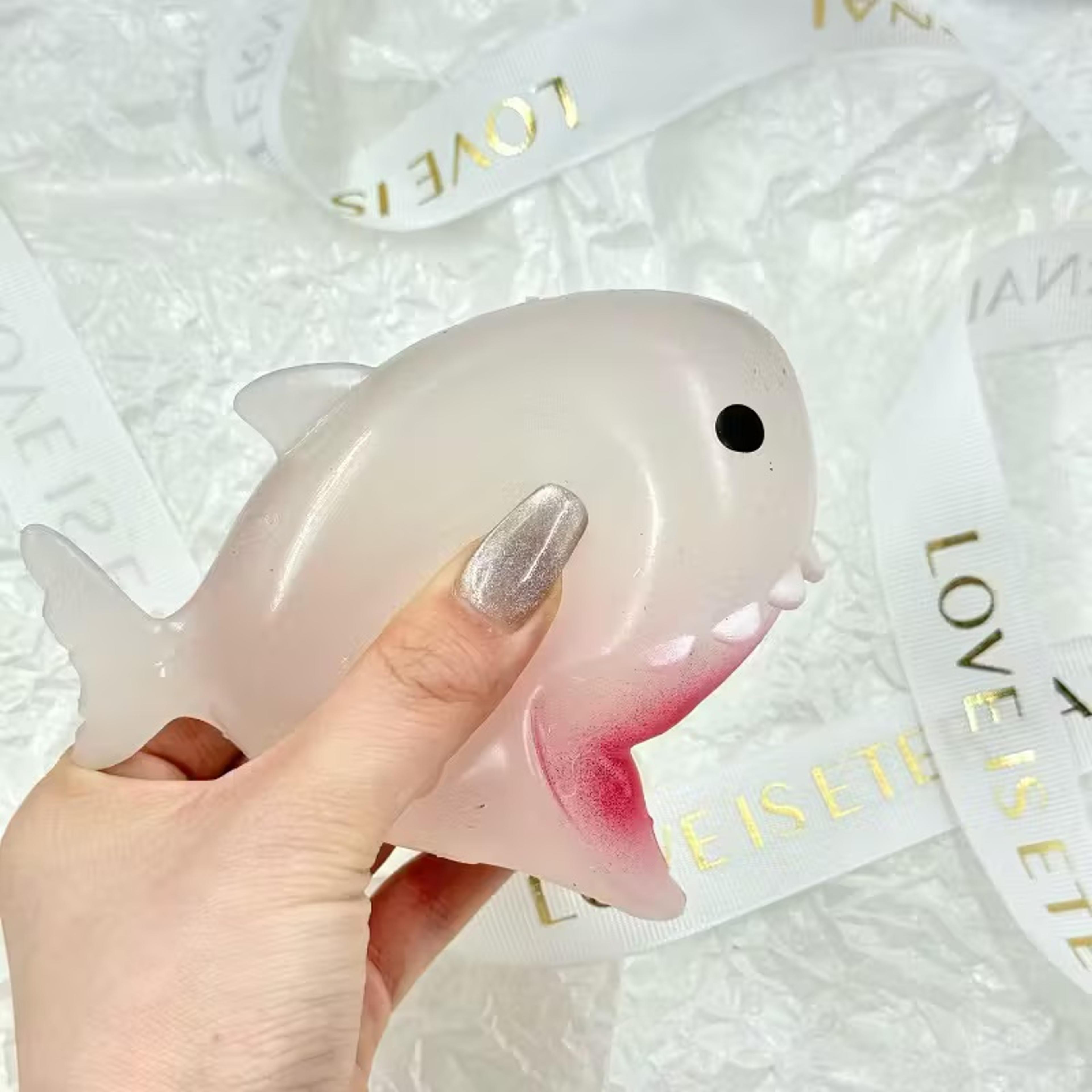 color changing shark squishy toy soft sunlight squeeze fidget gift