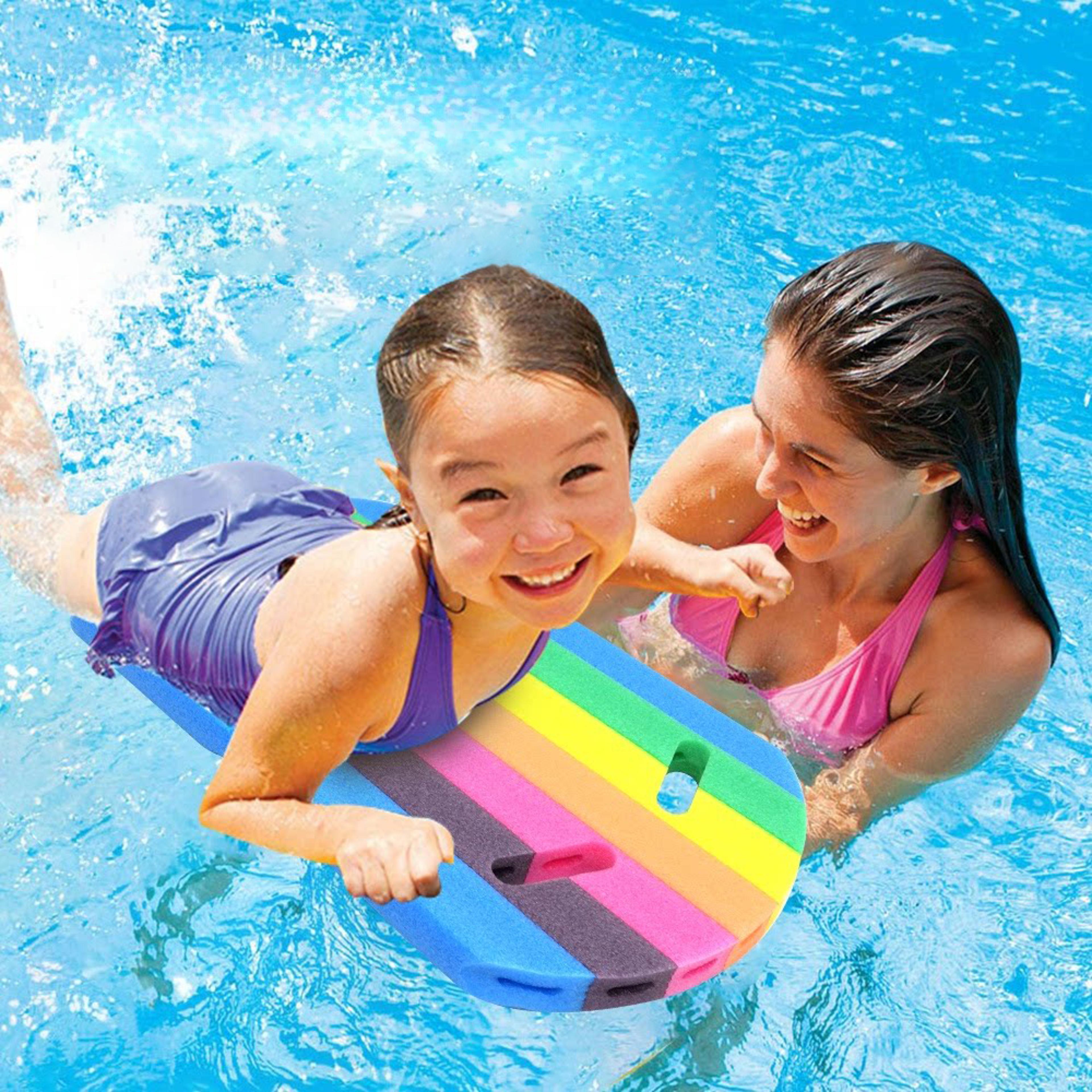 rainbow foam swimming kickboard for kids and adults pool training aid