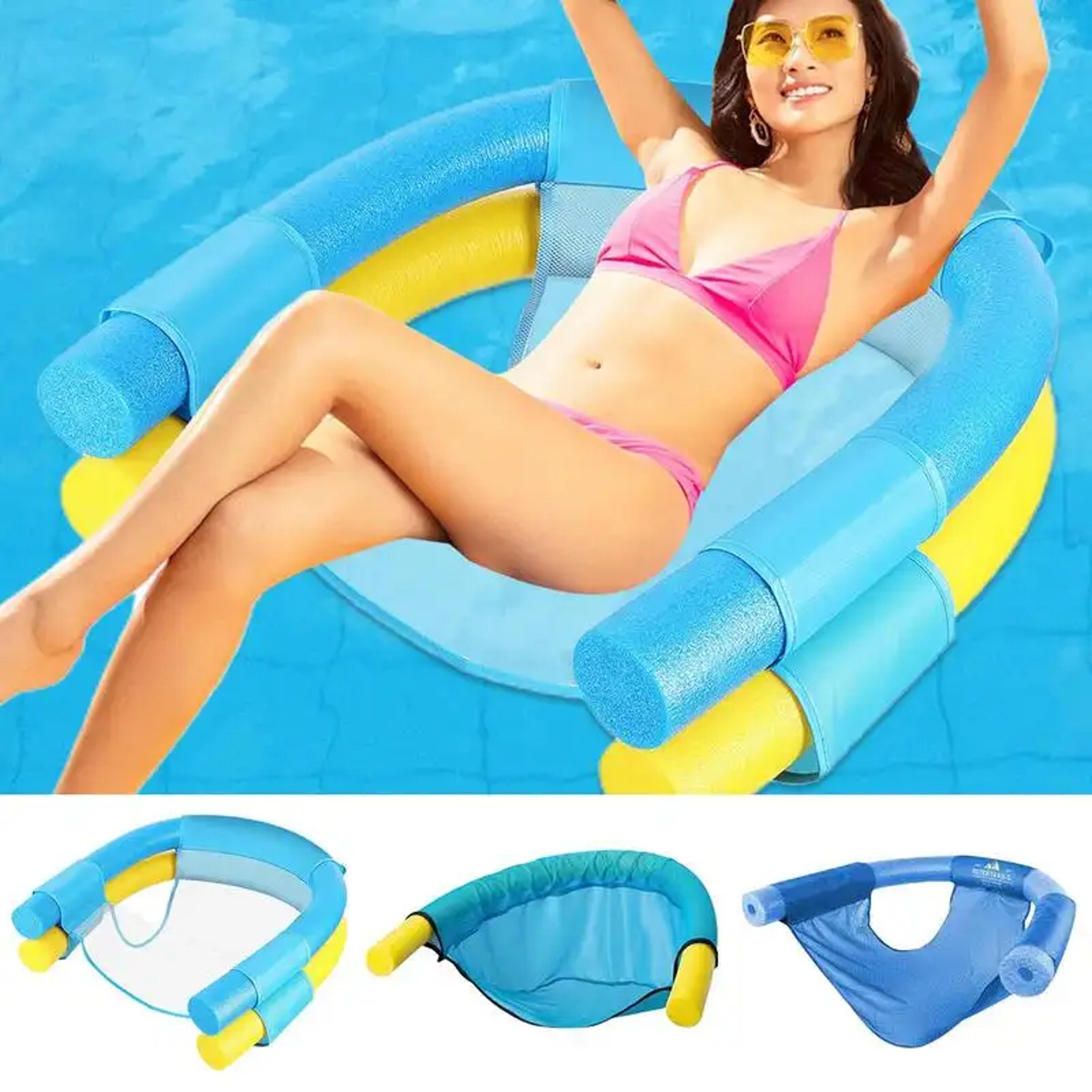 pool float chair water hammock with mesh seat for pool beach and summer lounging
