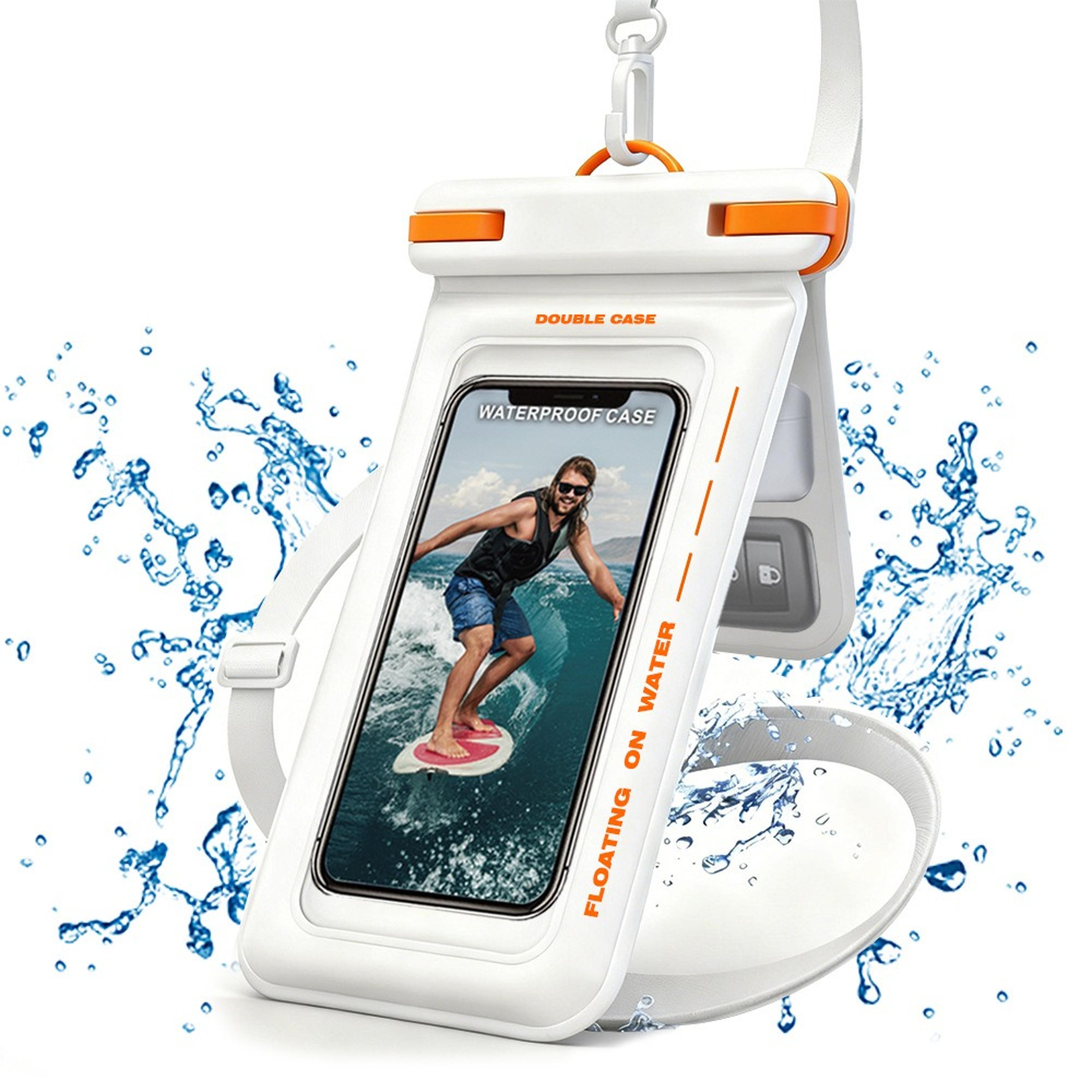 waterproof phone pouch floating touch screen case with lanyard and dry bag